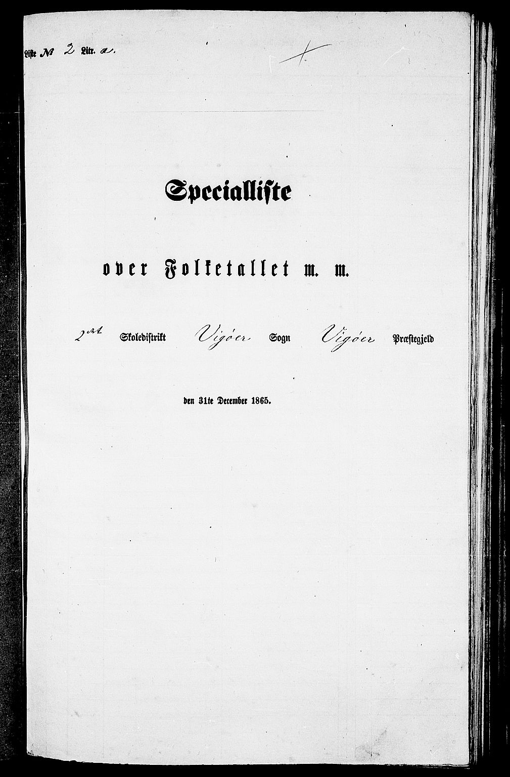 RA, 1865 census for Vikør, 1865, p. 19