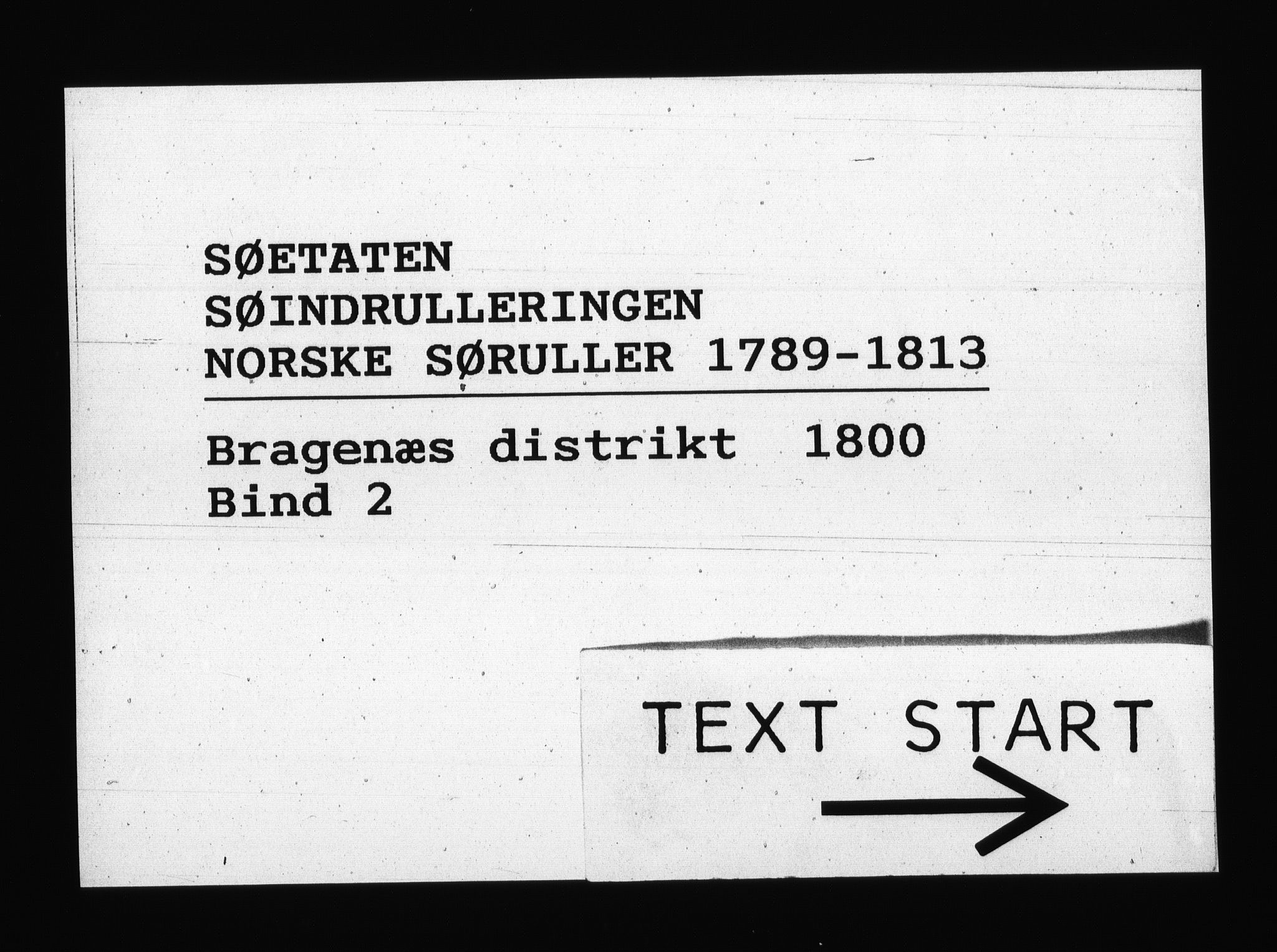 Sjøetaten, RA/EA-3110/F/L0129: Bragernes distrikt, bind 2, 1800
