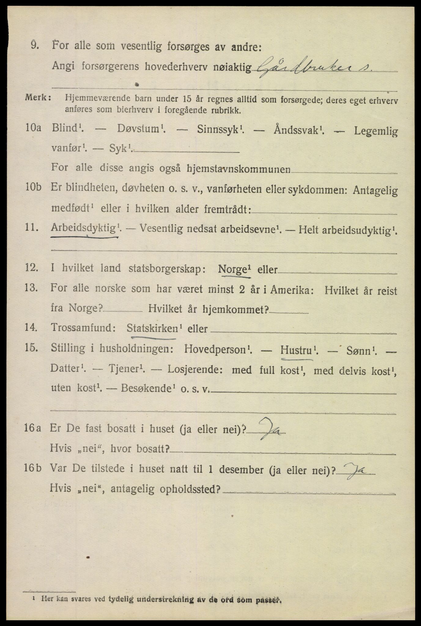 SAH, 1920 census for Sør-Aurdal, 1920, p. 6660