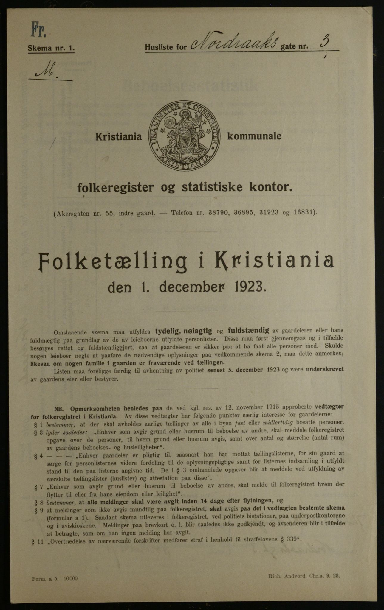 OBA, Municipal Census 1923 for Kristiania, 1923, p. 80590