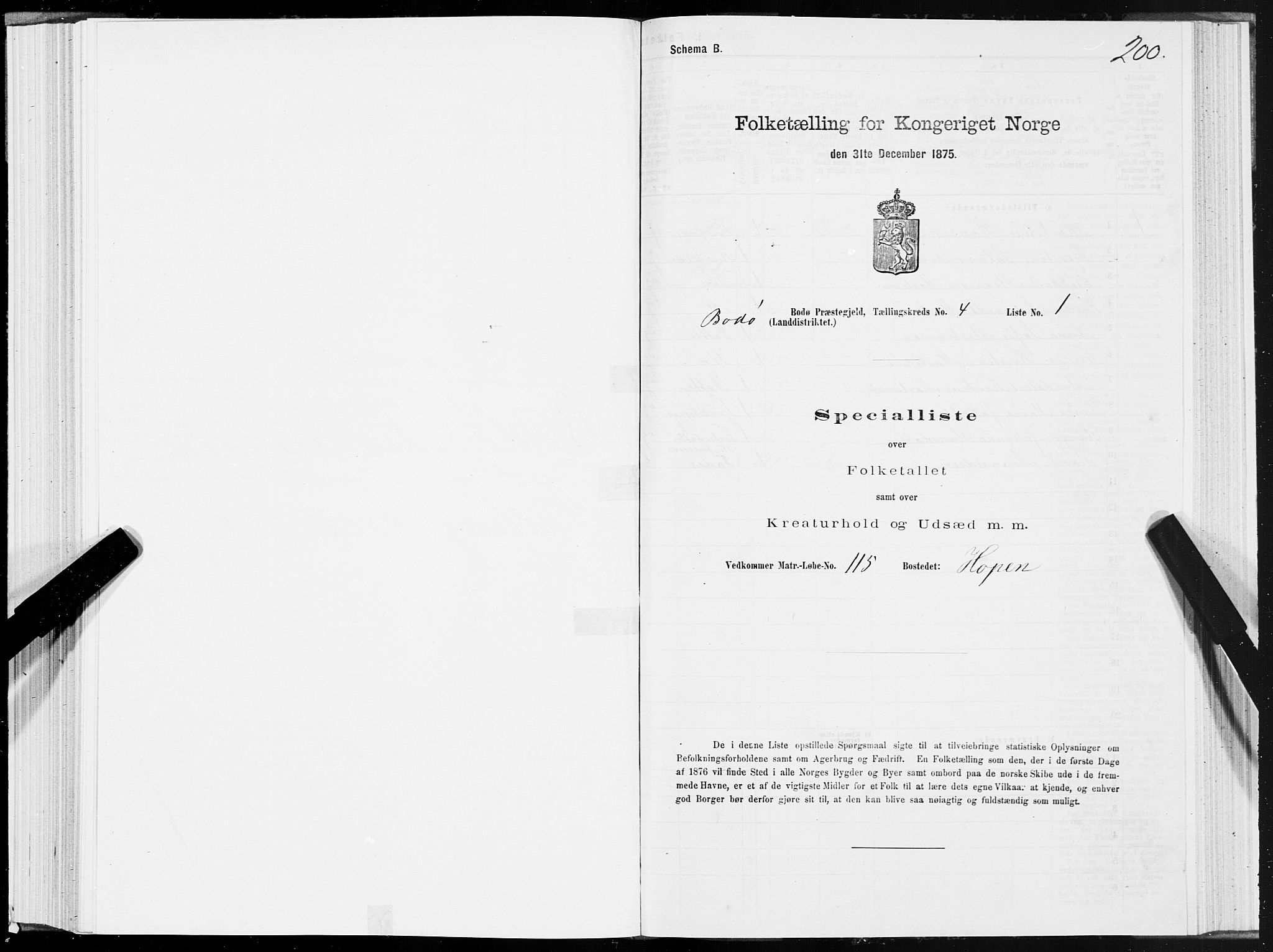 SAT, 1875 census for 1843L Bodø/Bodø, 1875, p. 2200