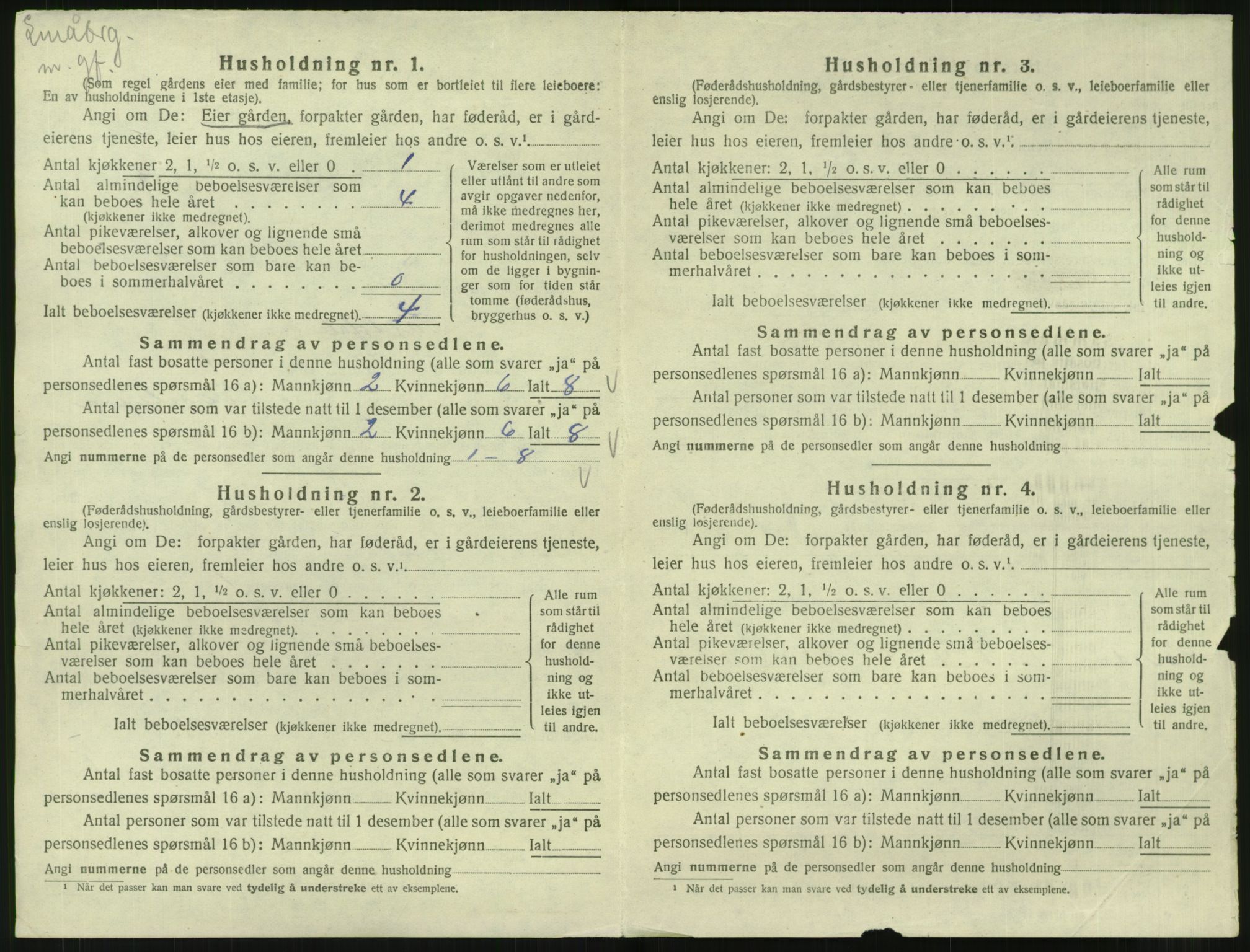 SAT, 1920 census for Saltdal, 1920, p. 1226