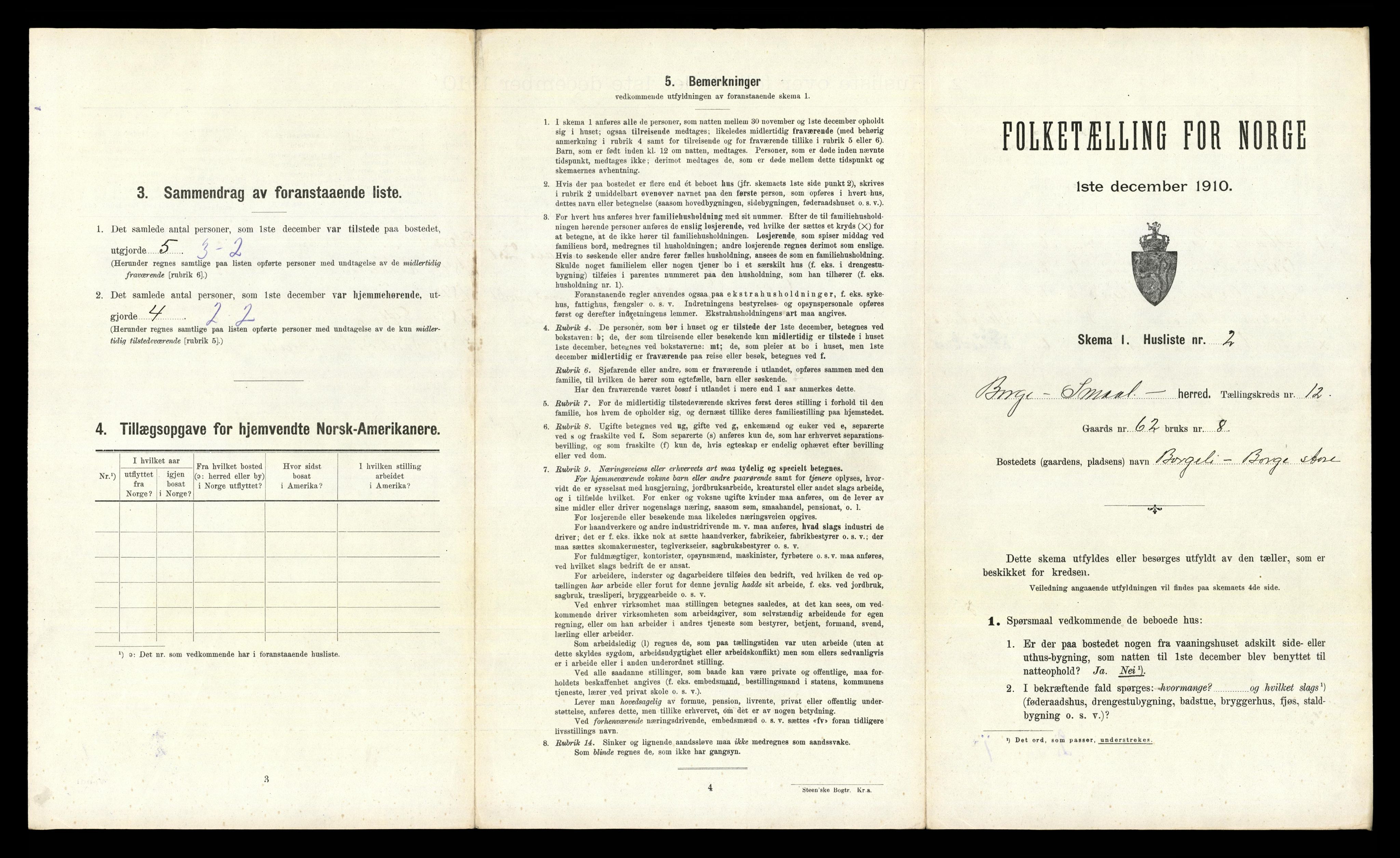 RA, 1910 census for Borge, 1910, p. 1736