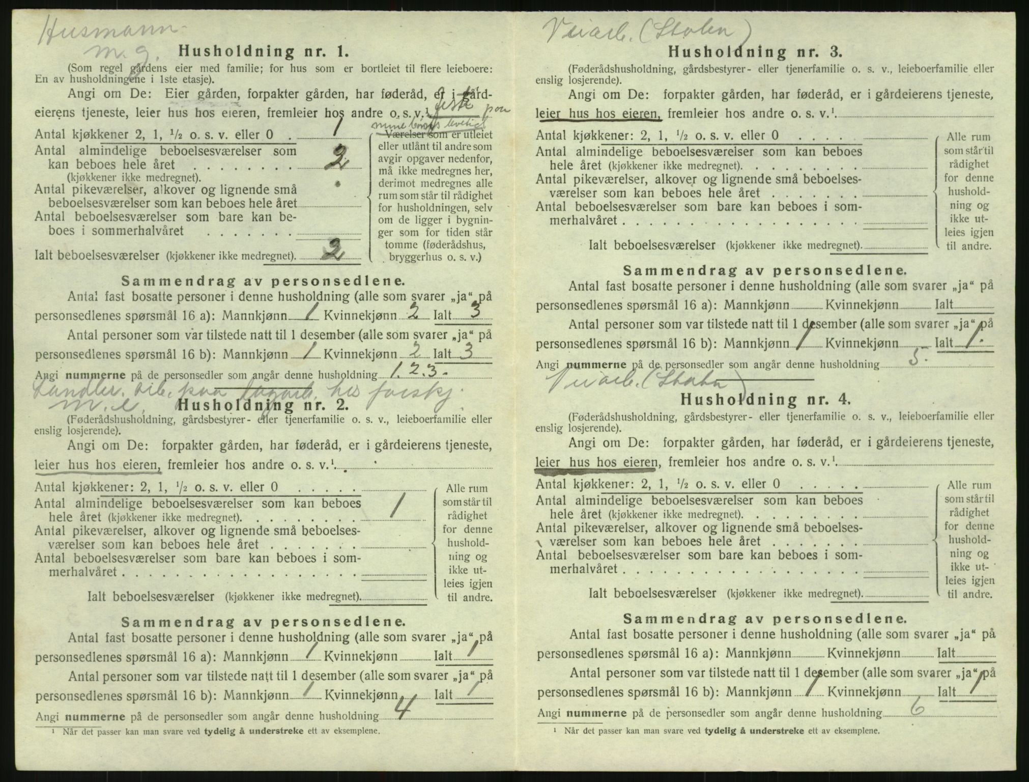 SAK, 1920 census for Herefoss, 1920, p. 149