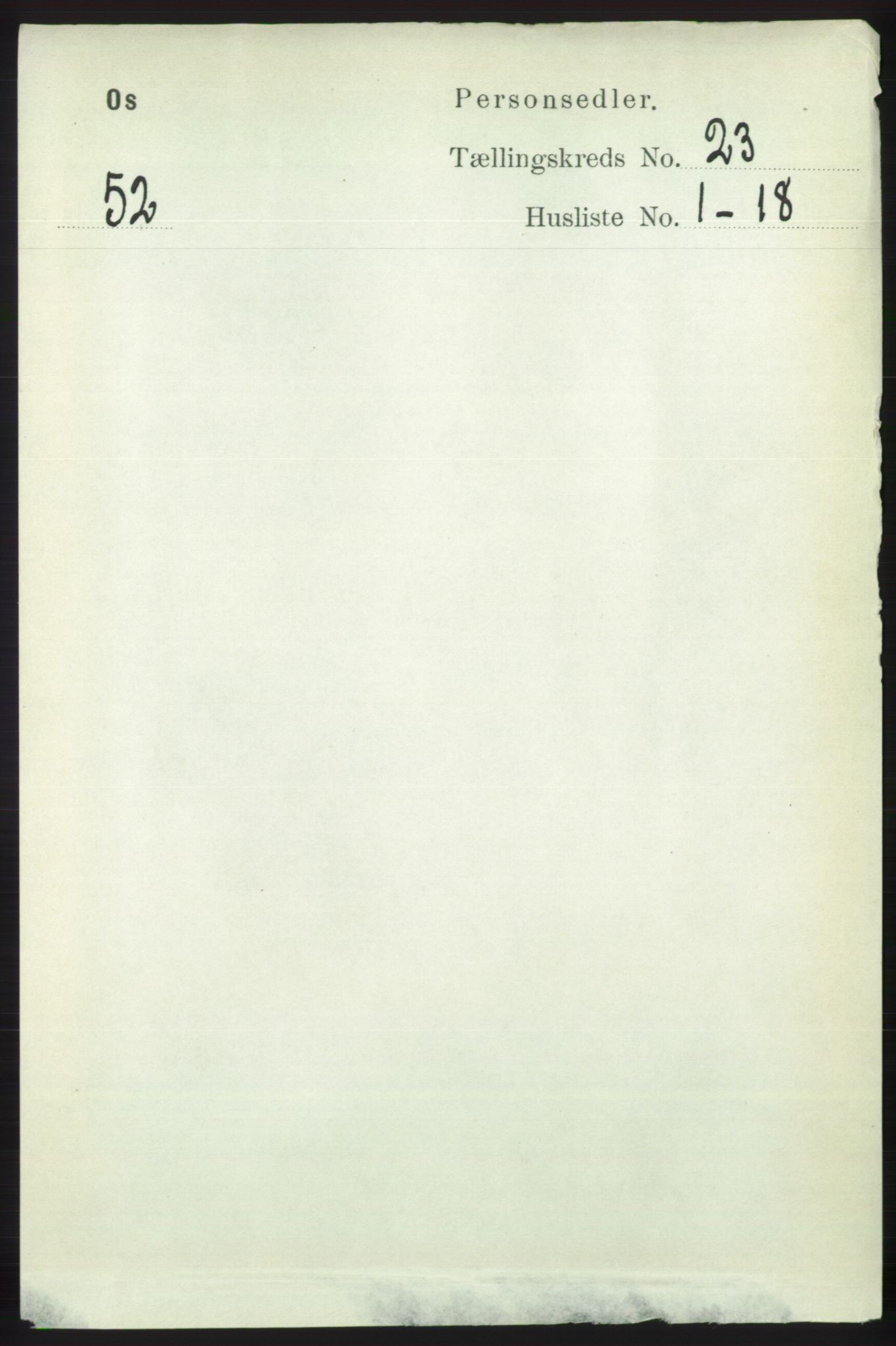 RA, 1891 census for 1243 Os, 1891, p. 5065