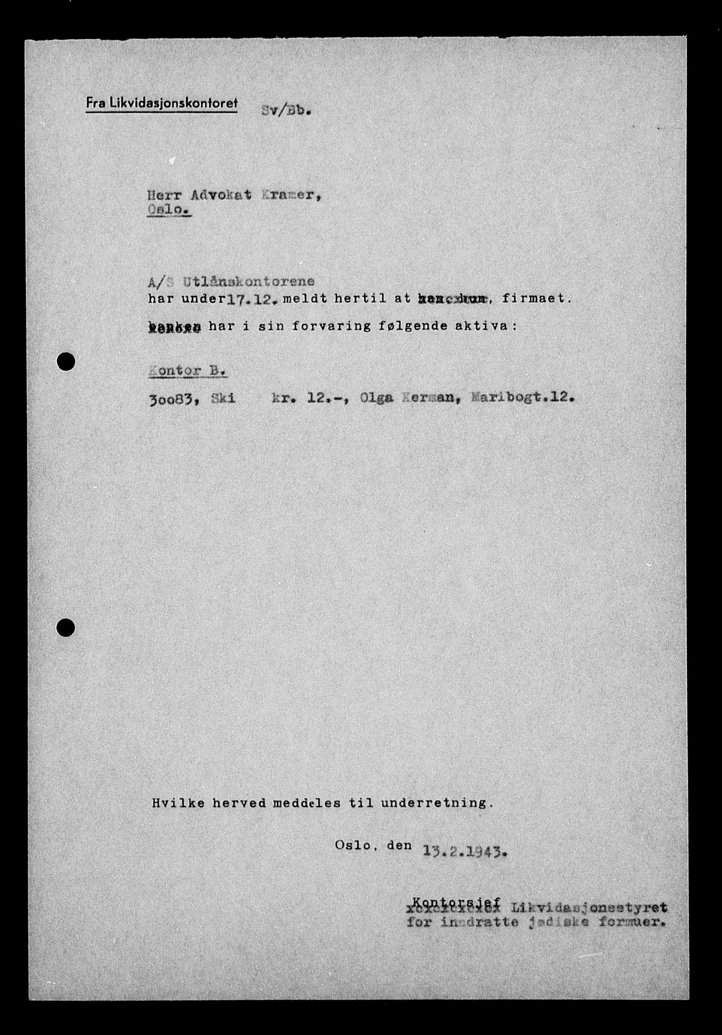 Justisdepartementet, Tilbakeføringskontoret for inndratte formuer, AV/RA-S-1564/H/Hc/Hcc/L0951: --, 1945-1947, p. 115