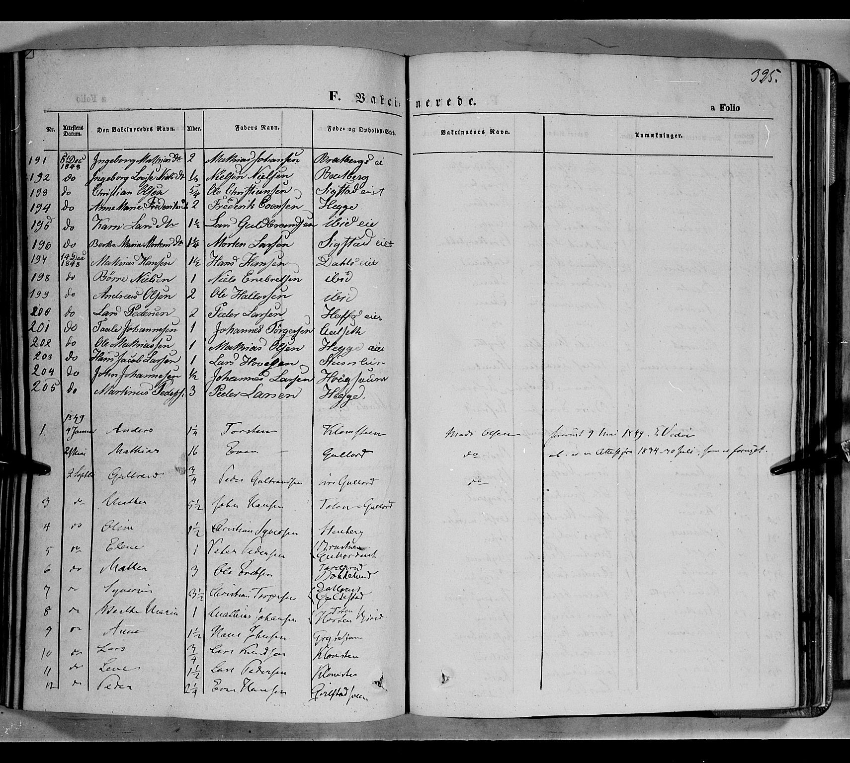 Biri prestekontor, SAH/PREST-096/H/Ha/Haa/L0005: Parish register (official) no. 5, 1843-1854, p. 325