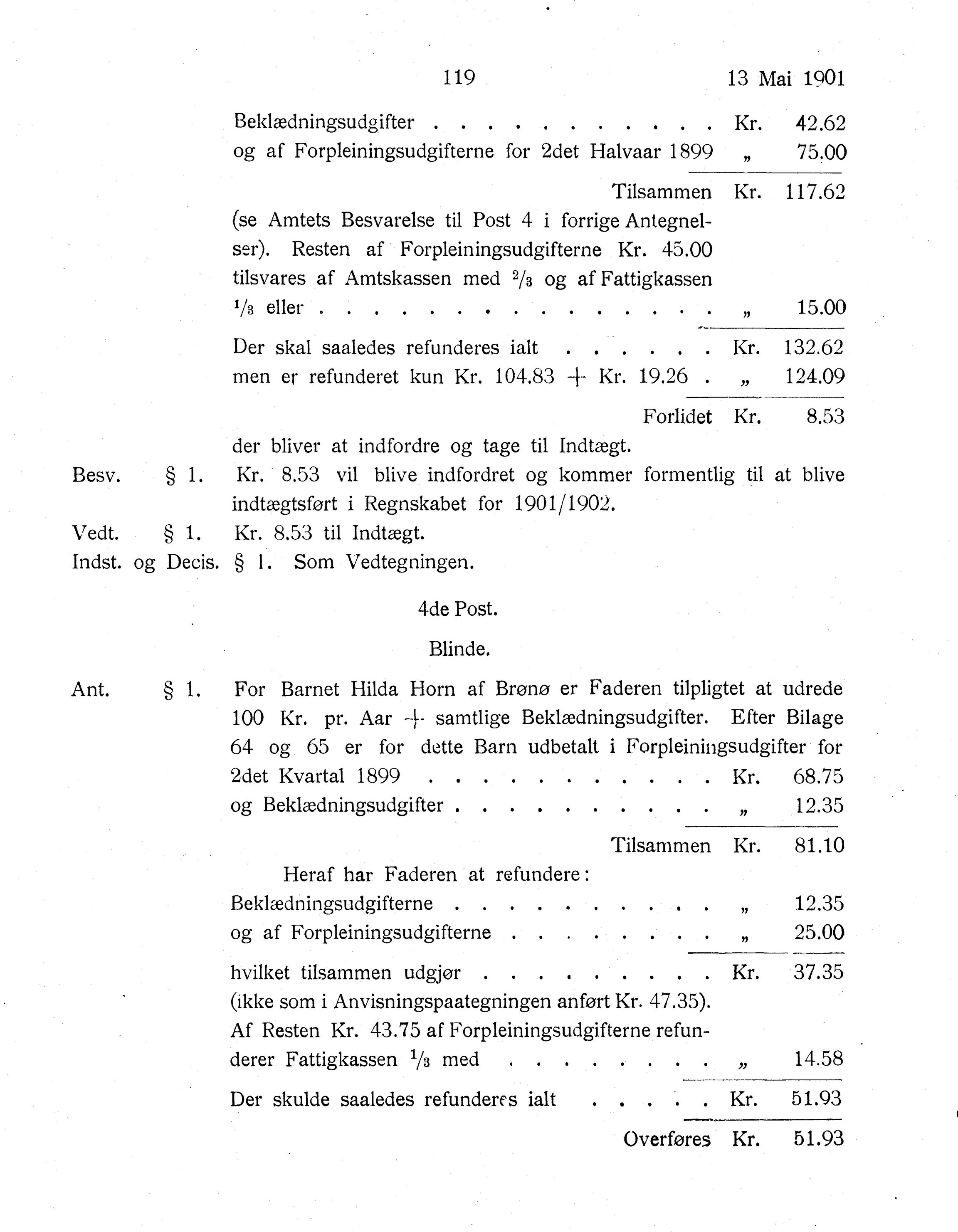 Nordland Fylkeskommune. Fylkestinget, AIN/NFK-17/176/A/Ac/L0024: Fylkestingsforhandlinger 1901, 1901