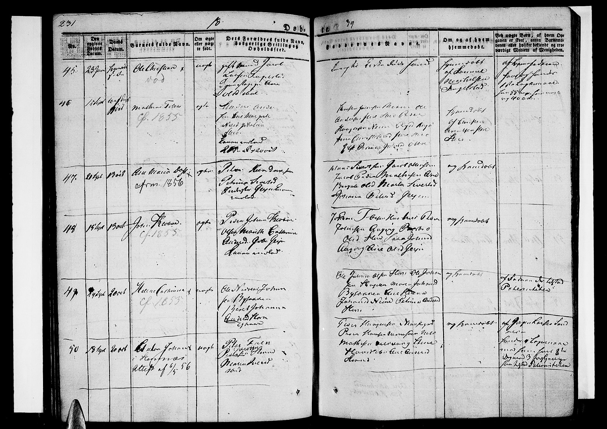 Ministerialprotokoller, klokkerbøker og fødselsregistre - Nordland, SAT/A-1459/838/L0548: Parish register (official) no. 838A06, 1829-1839, p. 231-232