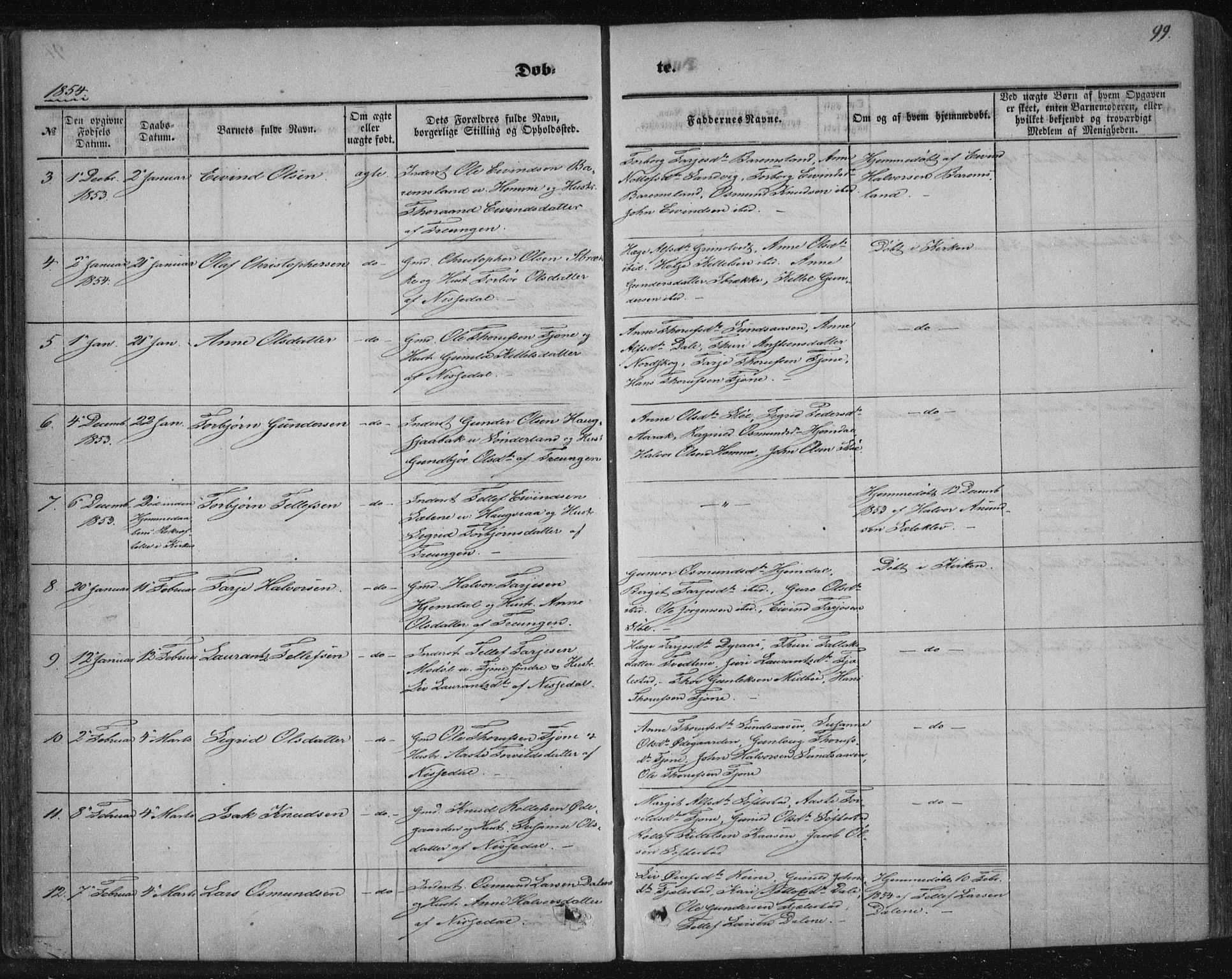 Nissedal kirkebøker, SAKO/A-288/F/Fa/L0003: Parish register (official) no. I 3, 1846-1870, p. 98-99