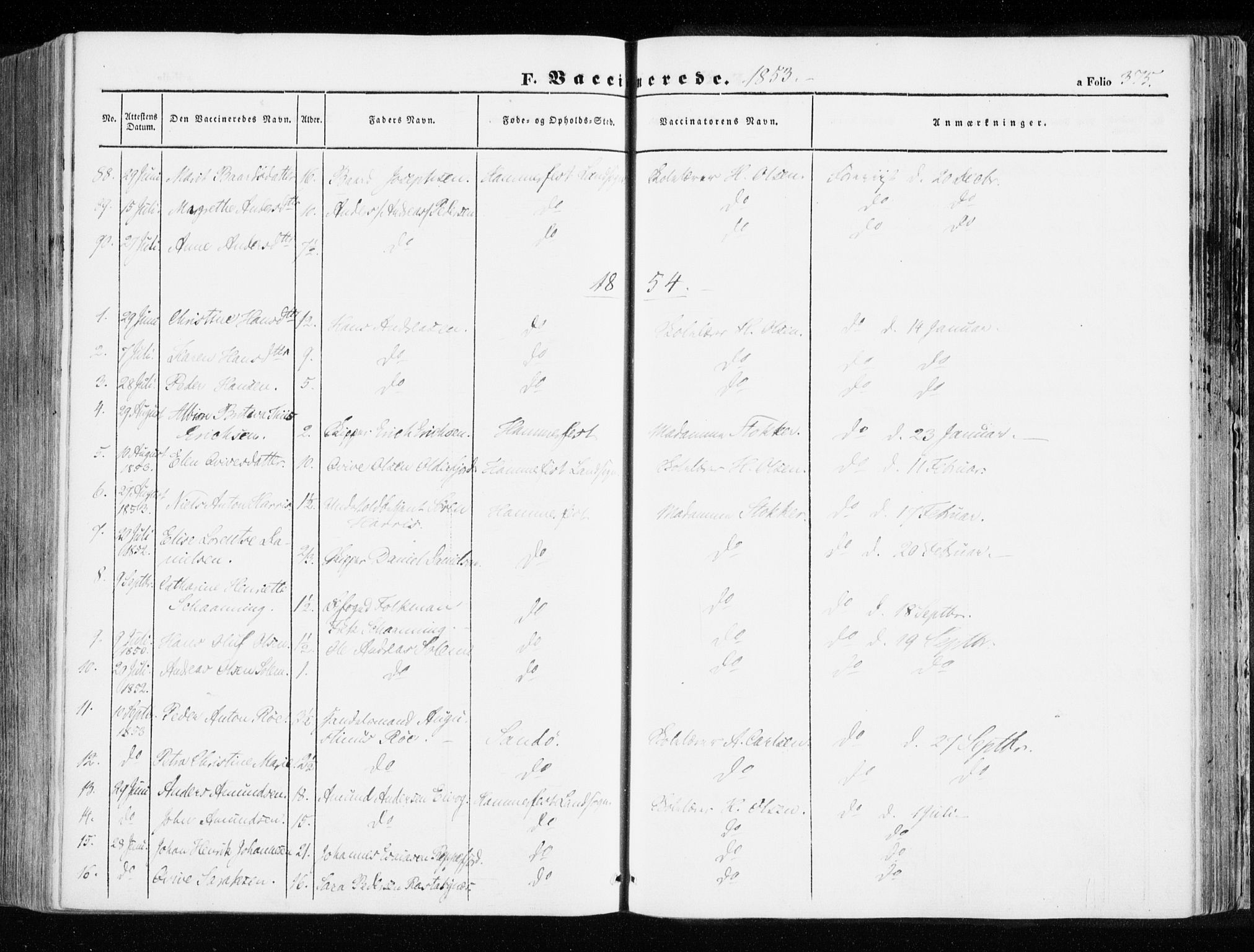 Hammerfest sokneprestkontor, SATØ/S-1347/H/Ha/L0004.kirke: Parish register (official) no. 4, 1843-1856, p. 375