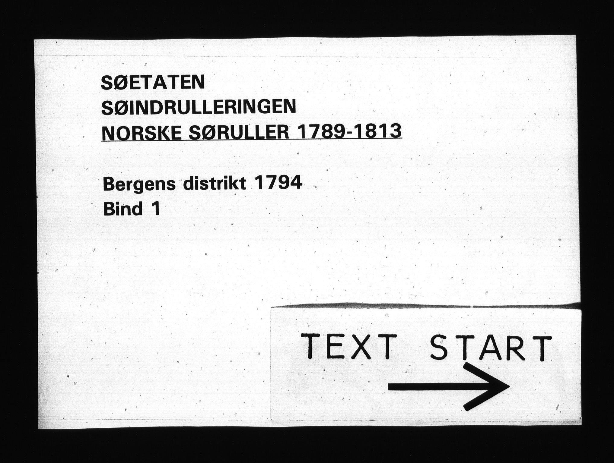 Sjøetaten, RA/EA-3110/F/L0218: Bergen distrikt, bind 1, 1794