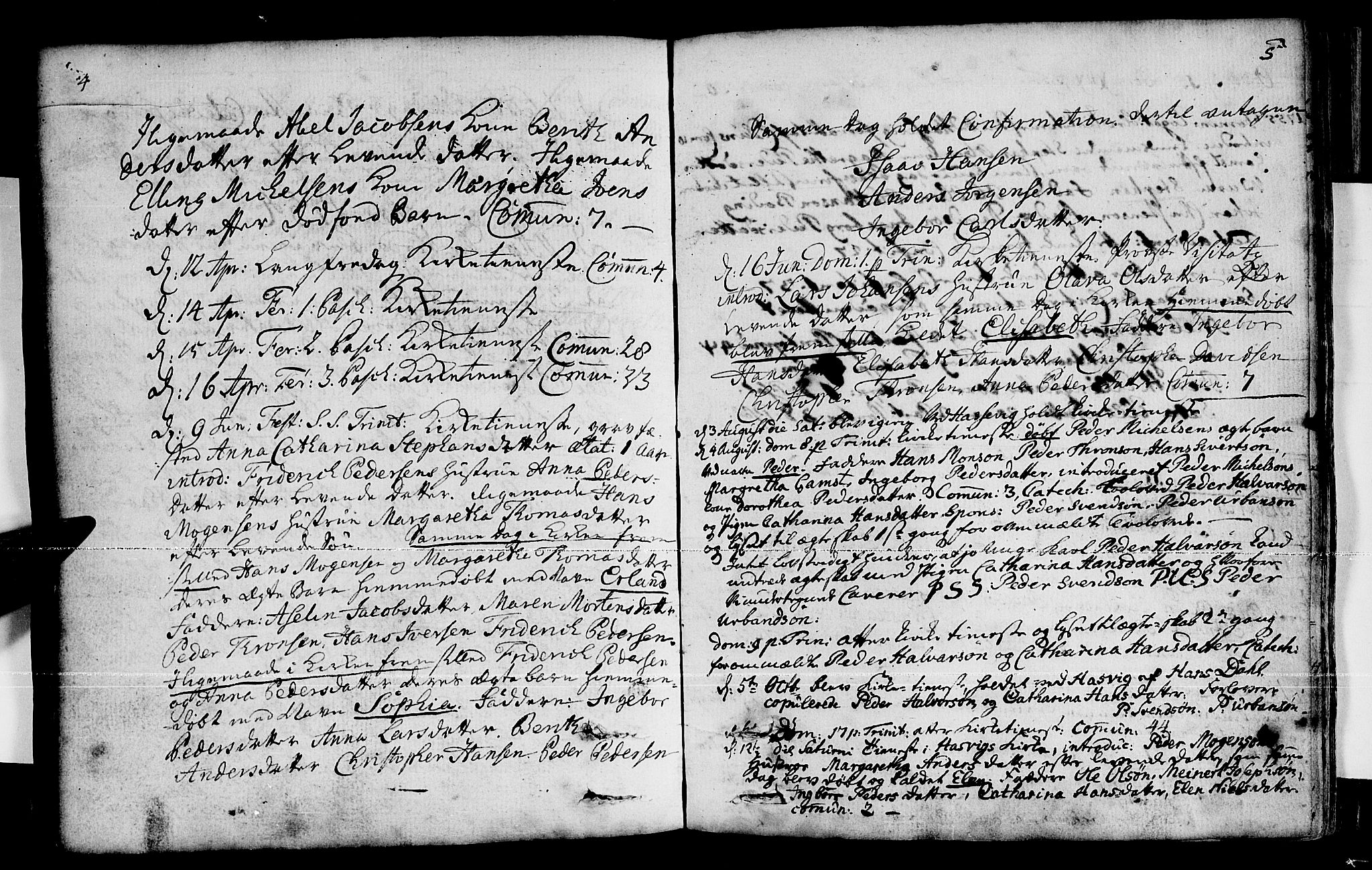 Loppa sokneprestkontor, SATØ/S-1339/H/Ha/L0001kirke: Parish register (official) no. 1 /2, 1753-1784, p. 4-5