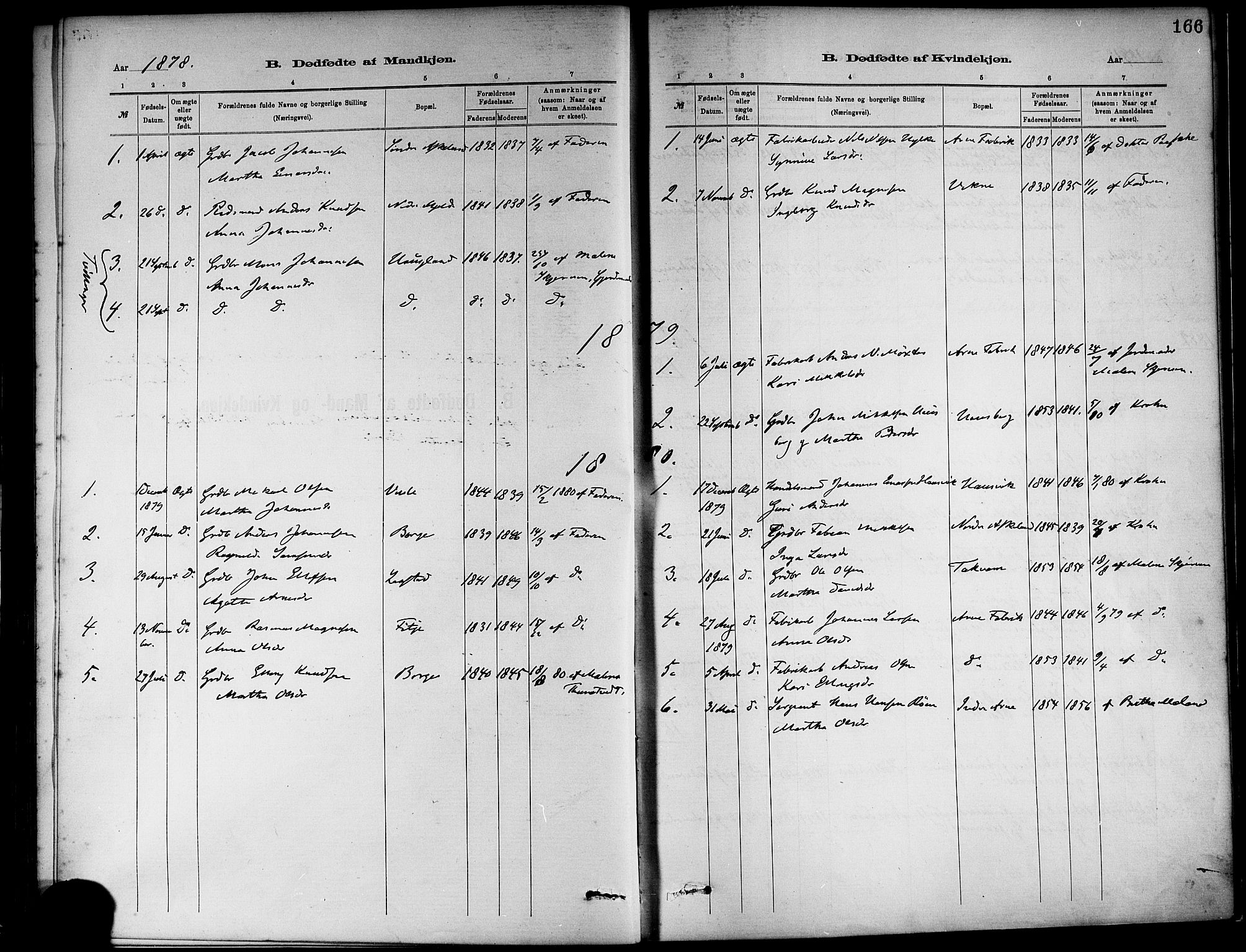 Haus sokneprestembete, SAB/A-75601/H/Haa: Parish register (official) no. A 19I, 1878-1886, p. 166