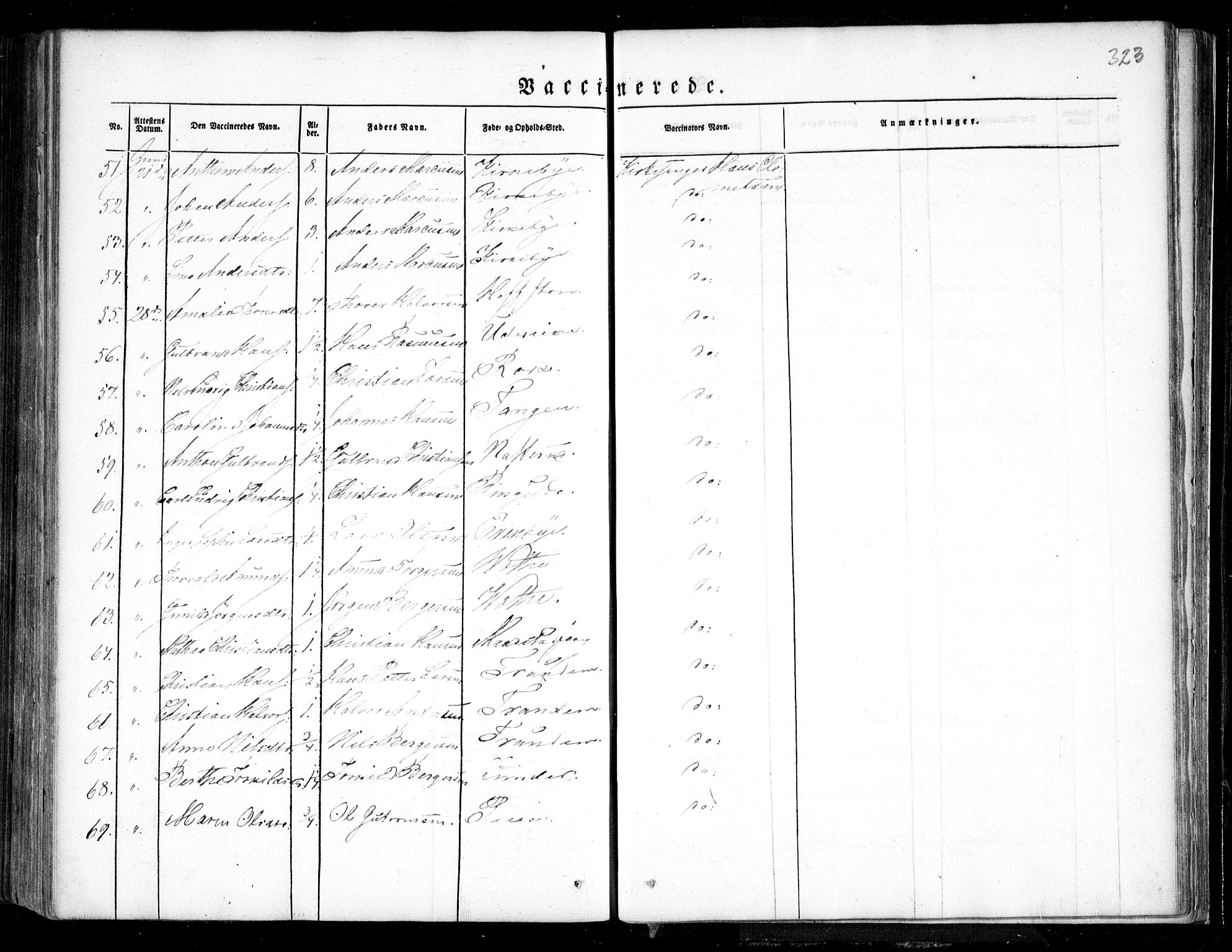 Trøgstad prestekontor Kirkebøker, AV/SAO-A-10925/F/Fa/L0007: Parish register (official) no. I 7, 1845-1854, p. 323