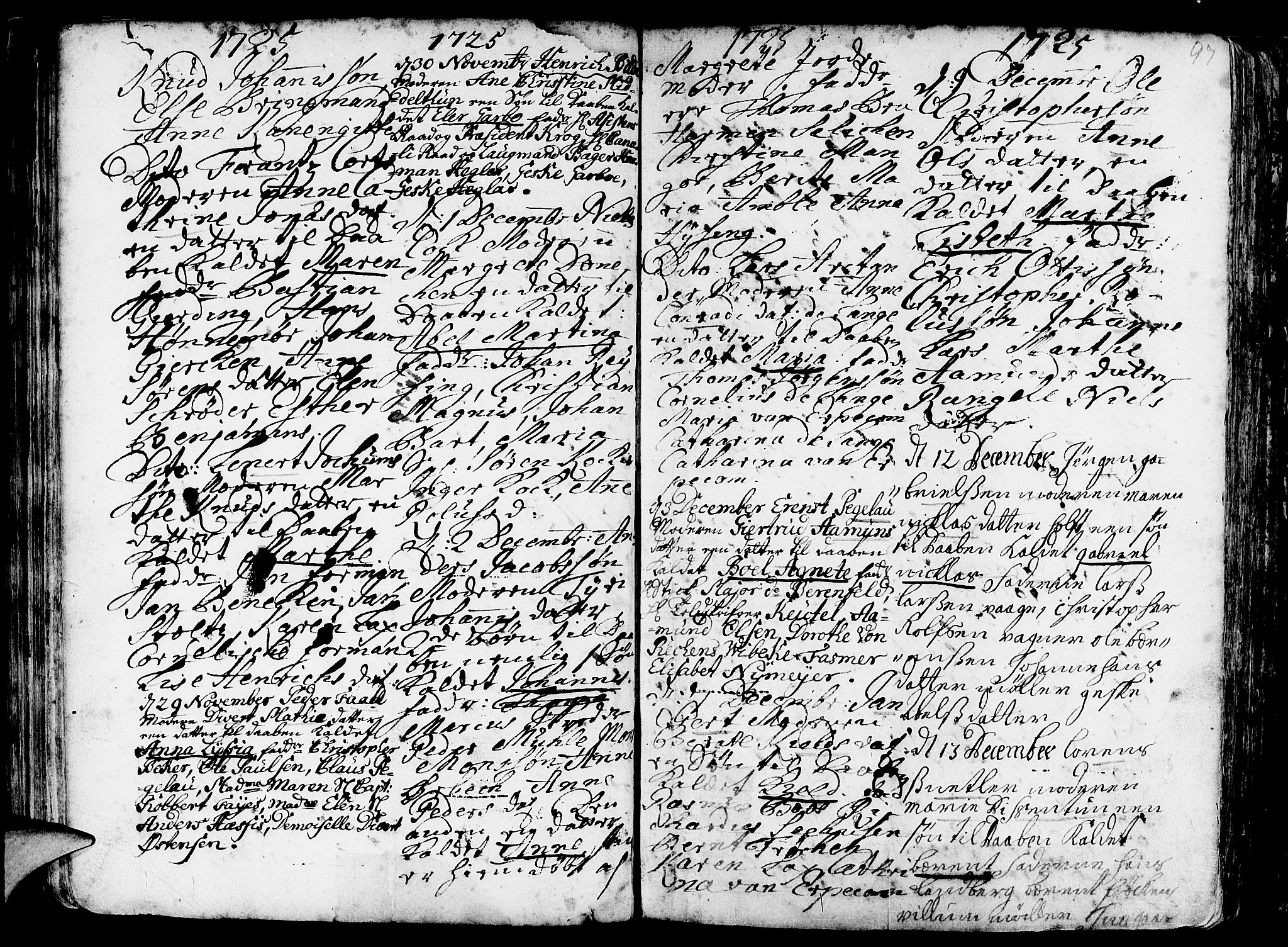 Nykirken Sokneprestembete, SAB/A-77101/H/Haa/L0003: Parish register (official) no. A 3, 1717-1764, p. 97