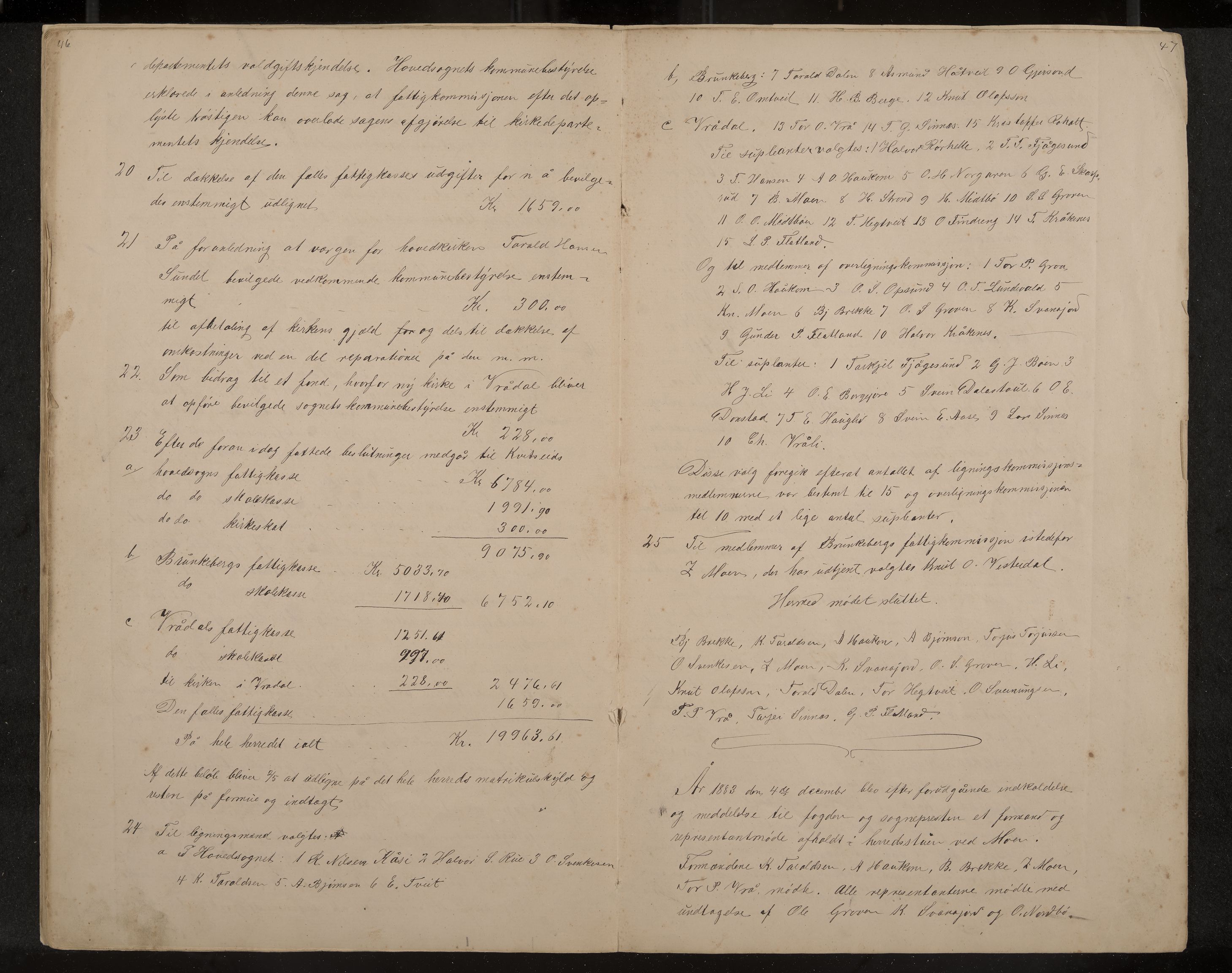 Kviteseid formannskap og sentraladministrasjon, IKAK/0829021/A/Aa/L0041: Utskrift av møtebok, 1882-1884, p. 46-47