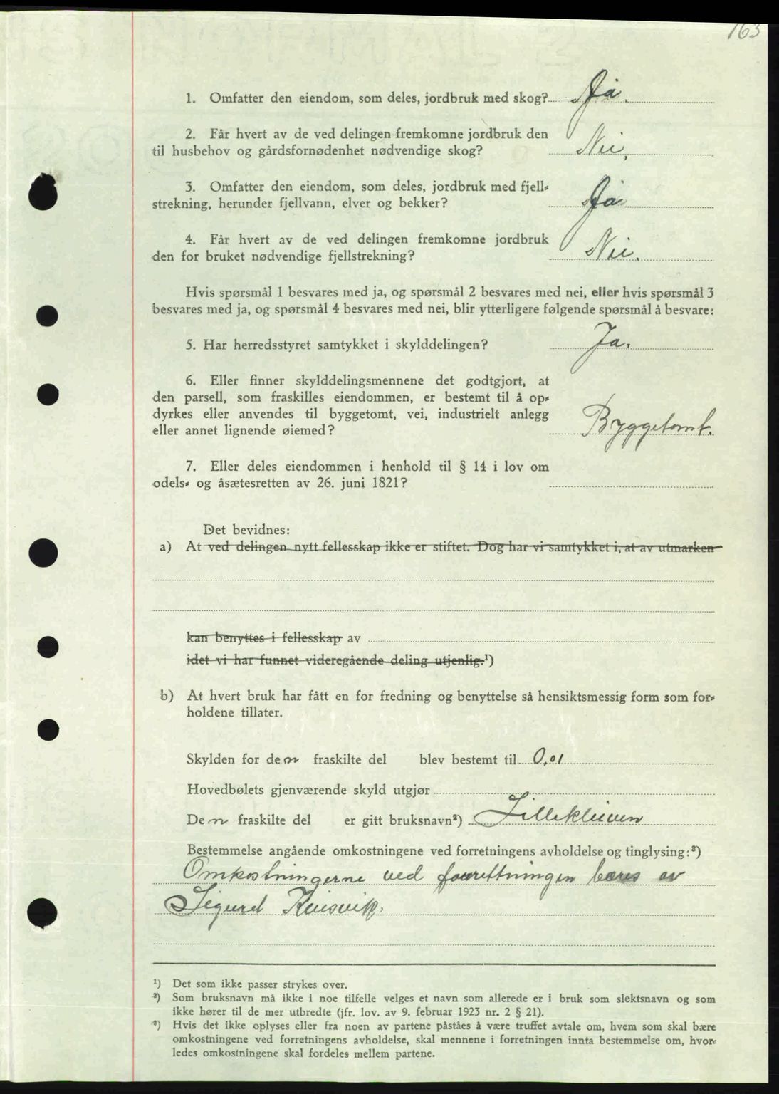 Nordmøre sorenskriveri, AV/SAT-A-4132/1/2/2Ca: Mortgage book no. A103, 1946-1947, Diary no: : 2261/1946