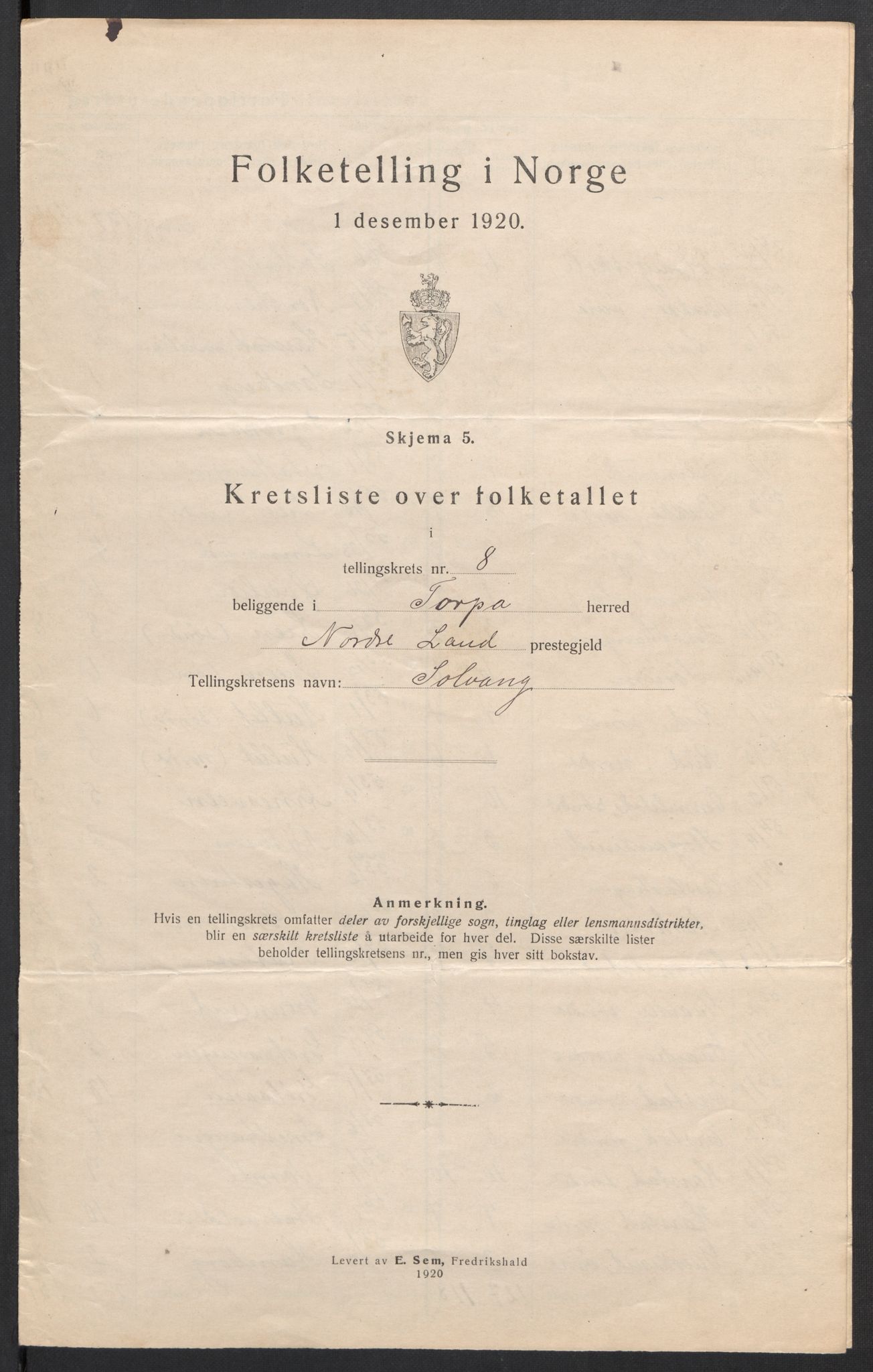 SAH, 1920 census for Torpa, 1920, p. 27