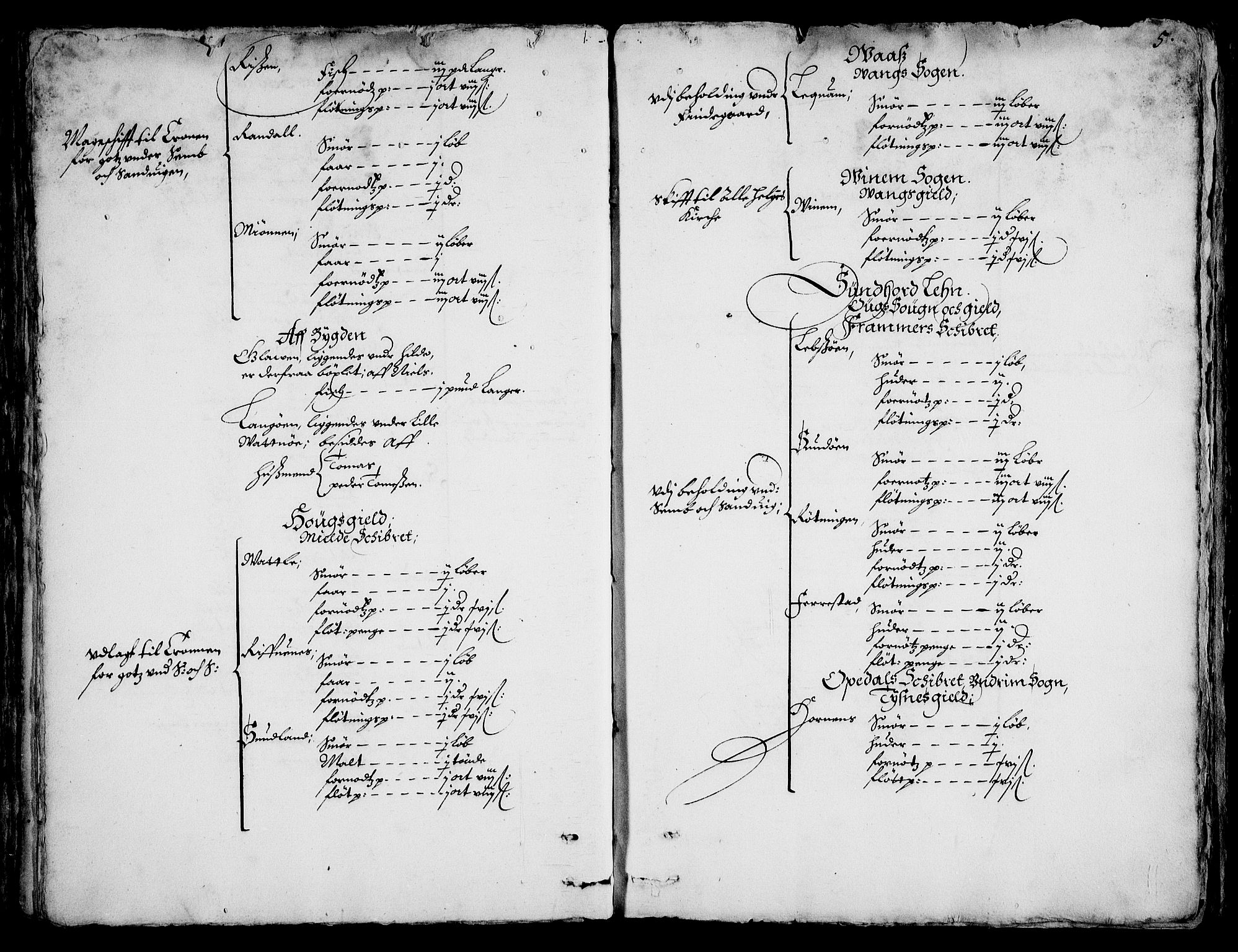 Rentekammeret inntil 1814, Realistisk ordnet avdeling, AV/RA-EA-4070/On/L0001/0002: Statens gods / [Jj 2]: Jordebok og forklaring over atkomstene til Hannibal Sehesteds gods, 1651, p. 1004b-1005a