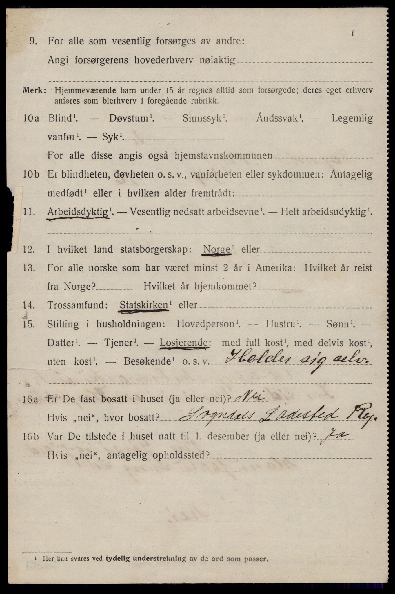 SAST, 1920 census for Sokndal, 1920, p. 1700