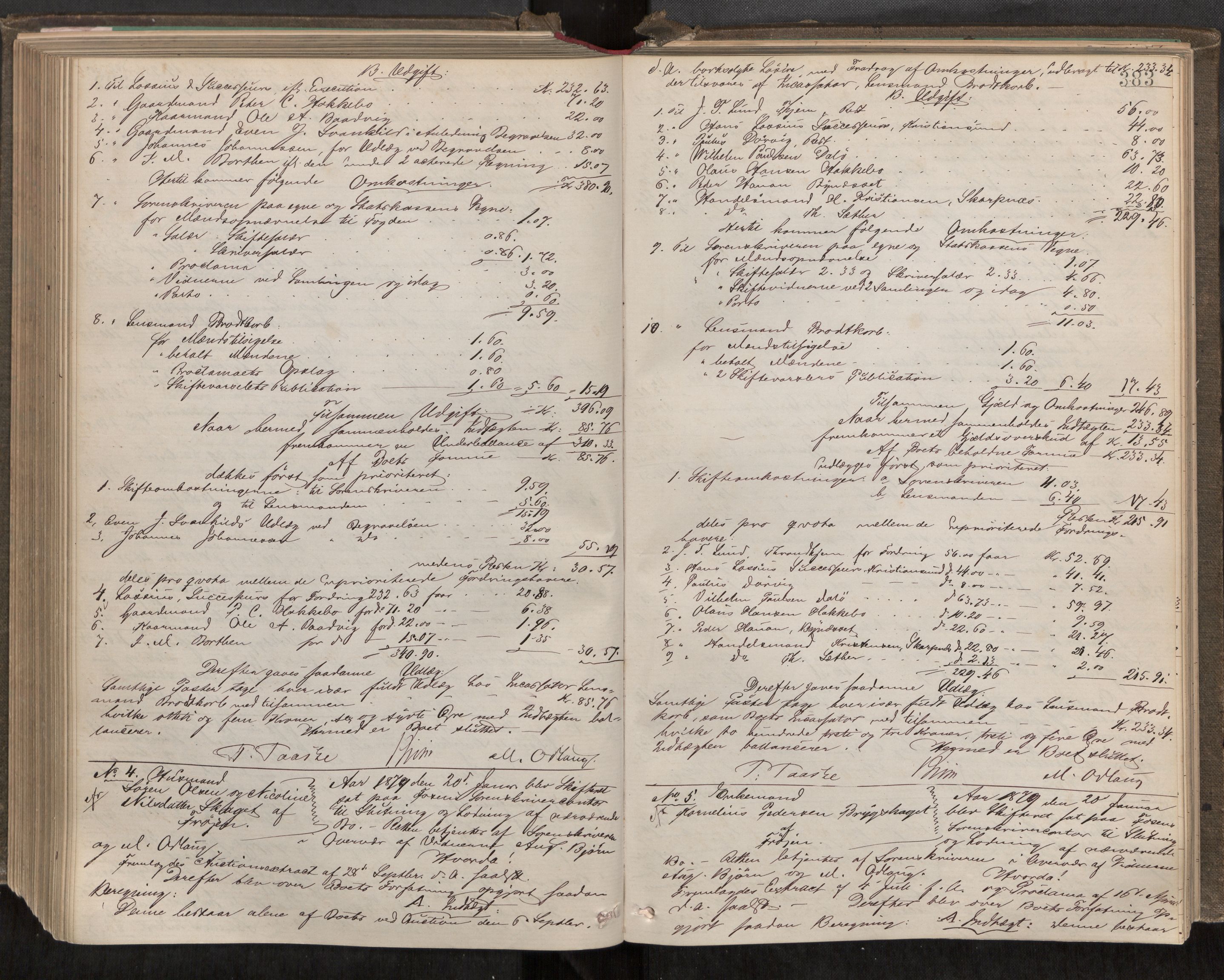 Fosen sorenskriveri, AV/SAT-A-1107/1/3/3A/L0026: Skifteutlodningsprotokoll nr. 5, 1874-1880, p. 383