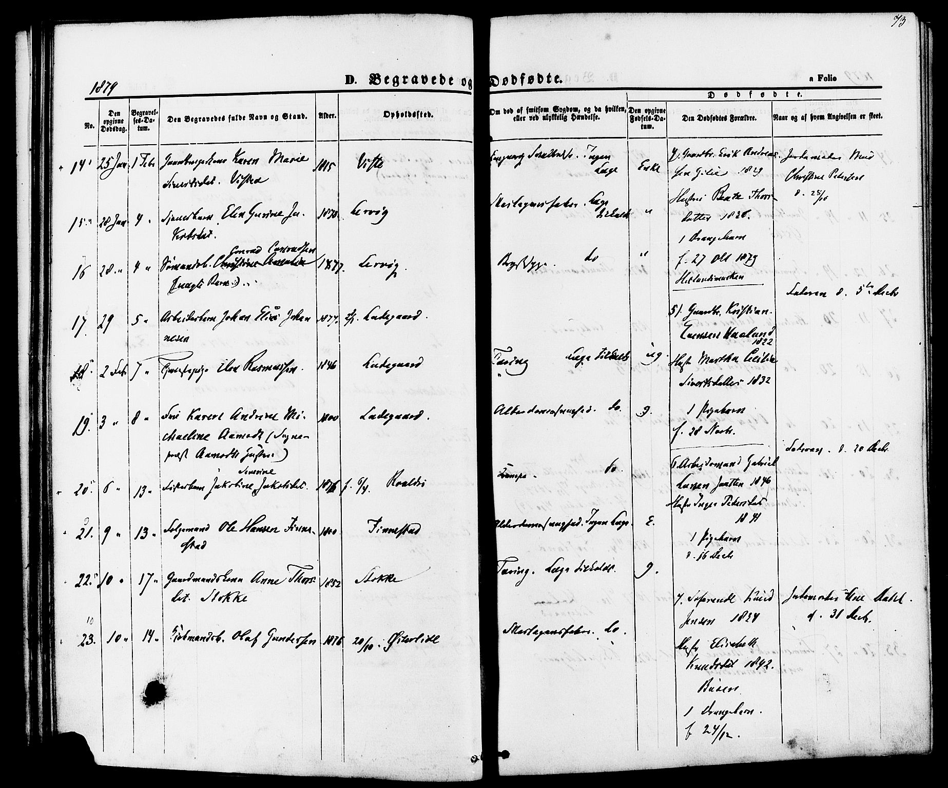 Hetland sokneprestkontor, AV/SAST-A-101826/30/30BA/L0006: Parish register (official) no. A 6, 1869-1884, p. 73