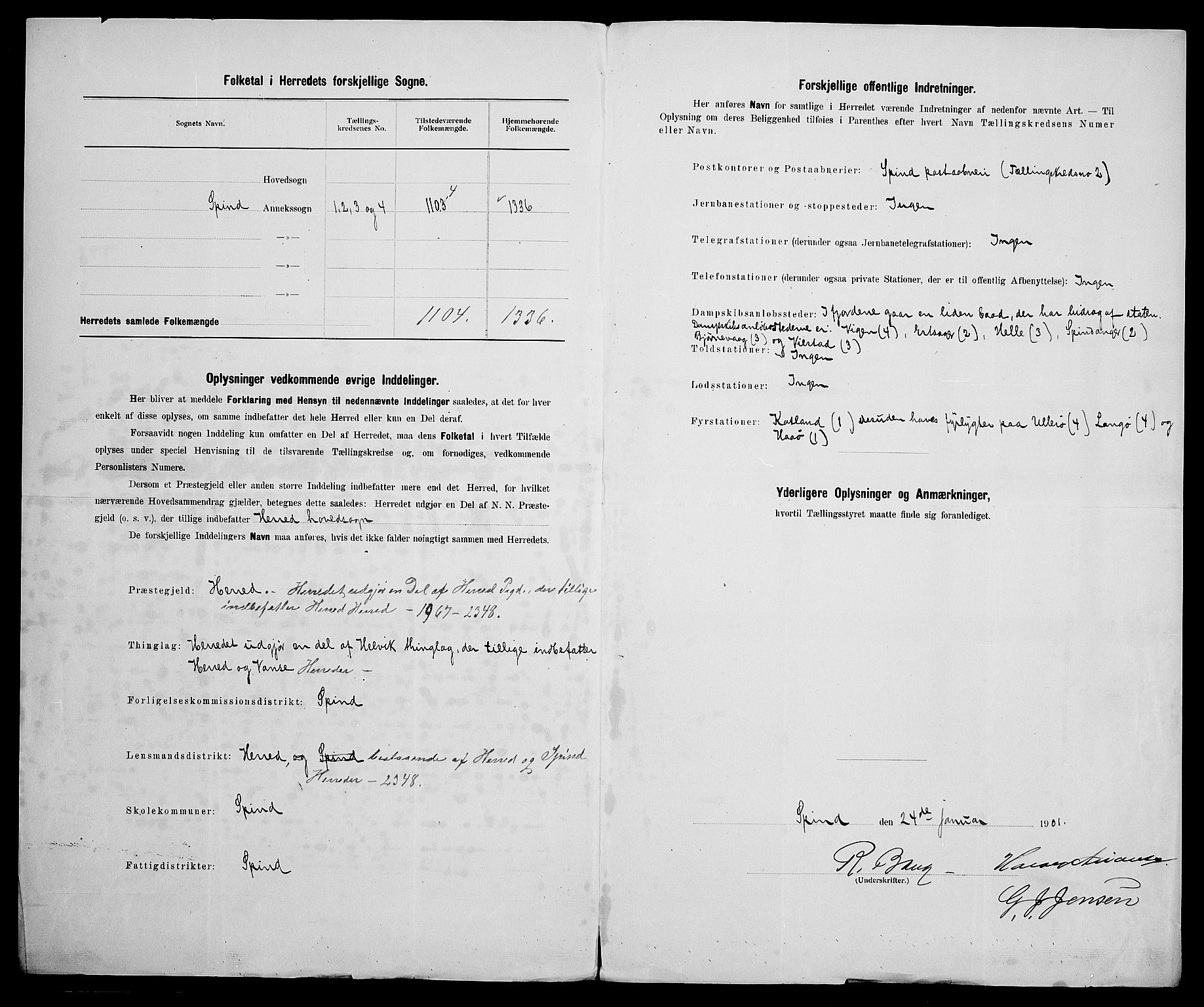 SAK, 1900 census for Spind, 1900, p. 3
