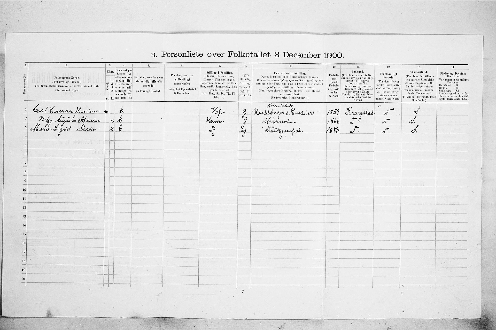 SAO, 1900 census for Kristiania, 1900, p. 35863