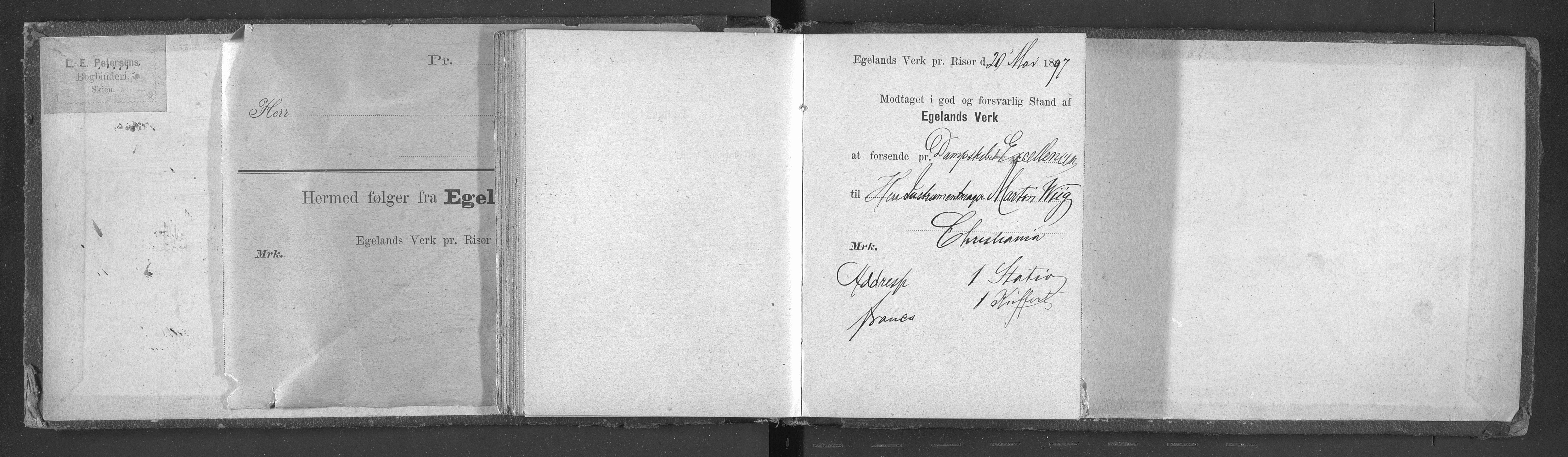 Egelands Jernverk, AAKS/PA-1907/01/L0030: Kvitteringsbok, 1889-1901