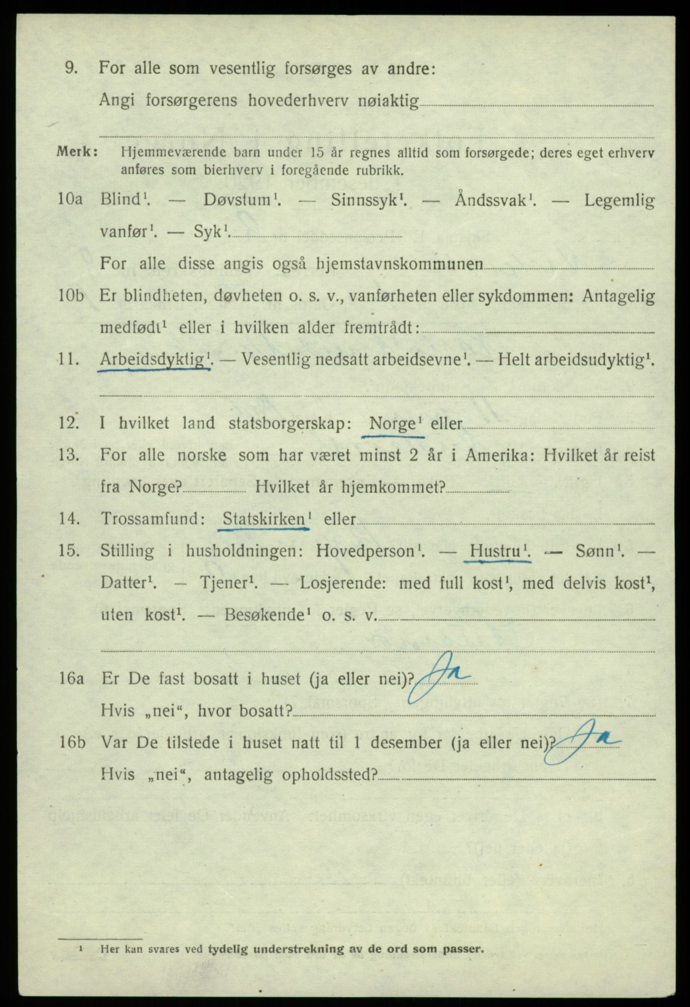 SAB, 1920 census for Austevoll, 1920, p. 3833