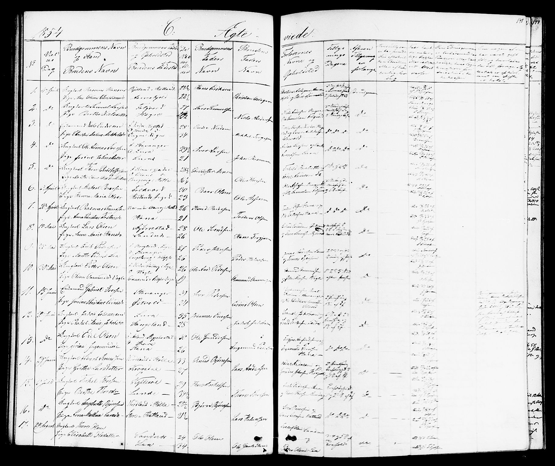 Høyland sokneprestkontor, SAST/A-101799/001/30BB/L0001: Parish register (copy) no. B 1, 1854-1873, p. 141