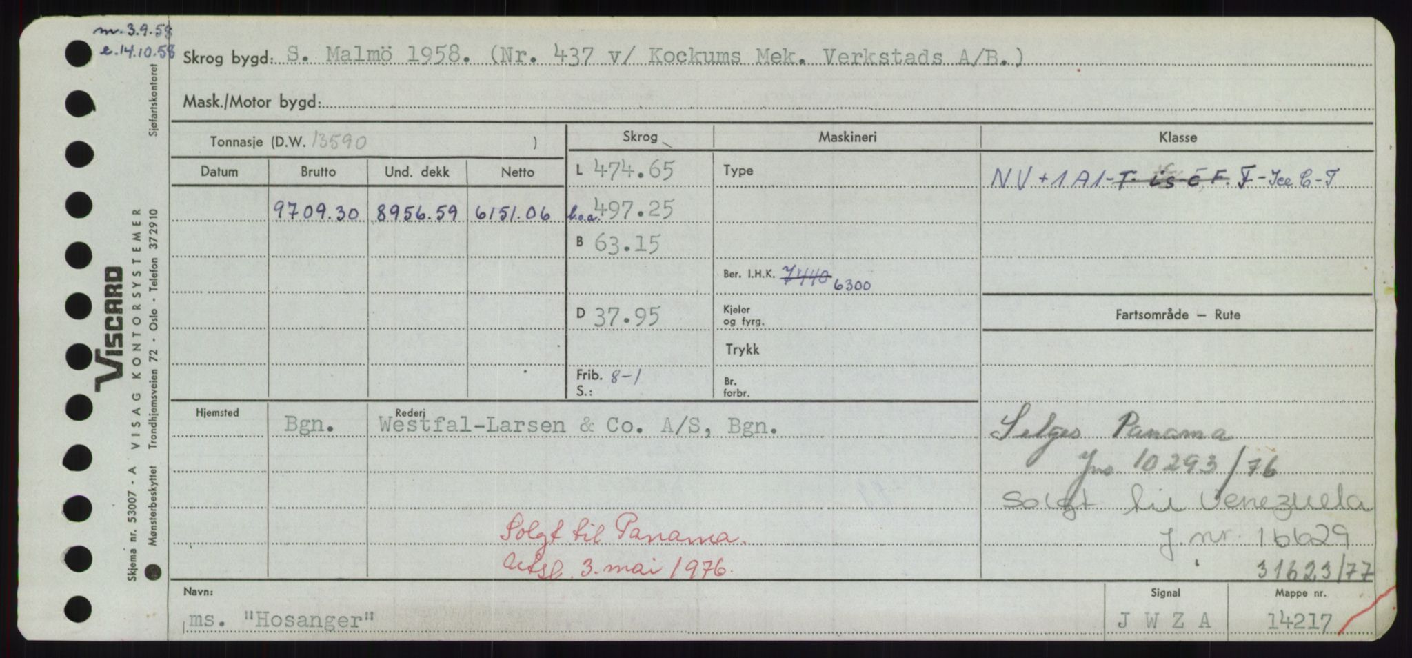 Sjøfartsdirektoratet med forløpere, Skipsmålingen, RA/S-1627/H/Hd/L0017: Fartøy, Holi-Hå, p. 105