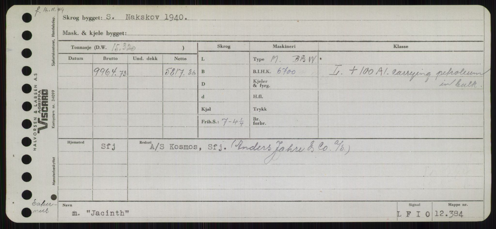 Sjøfartsdirektoratet med forløpere, Skipsmålingen, RA/S-1627/H/Hb/L0003: Fartøy, I-N, p. 27