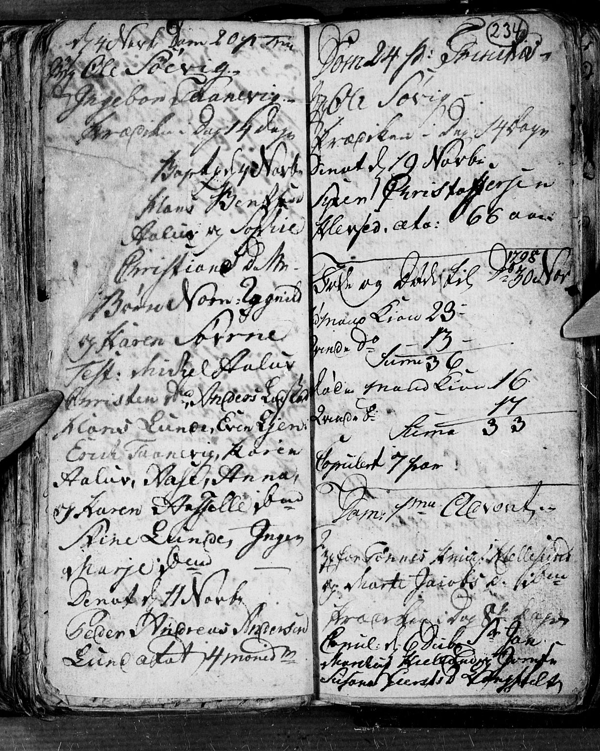 Søgne sokneprestkontor, AV/SAK-1111-0037/F/Fb/Fbb/L0001: Parish register (copy) no. B 1, 1779-1802, p. 234