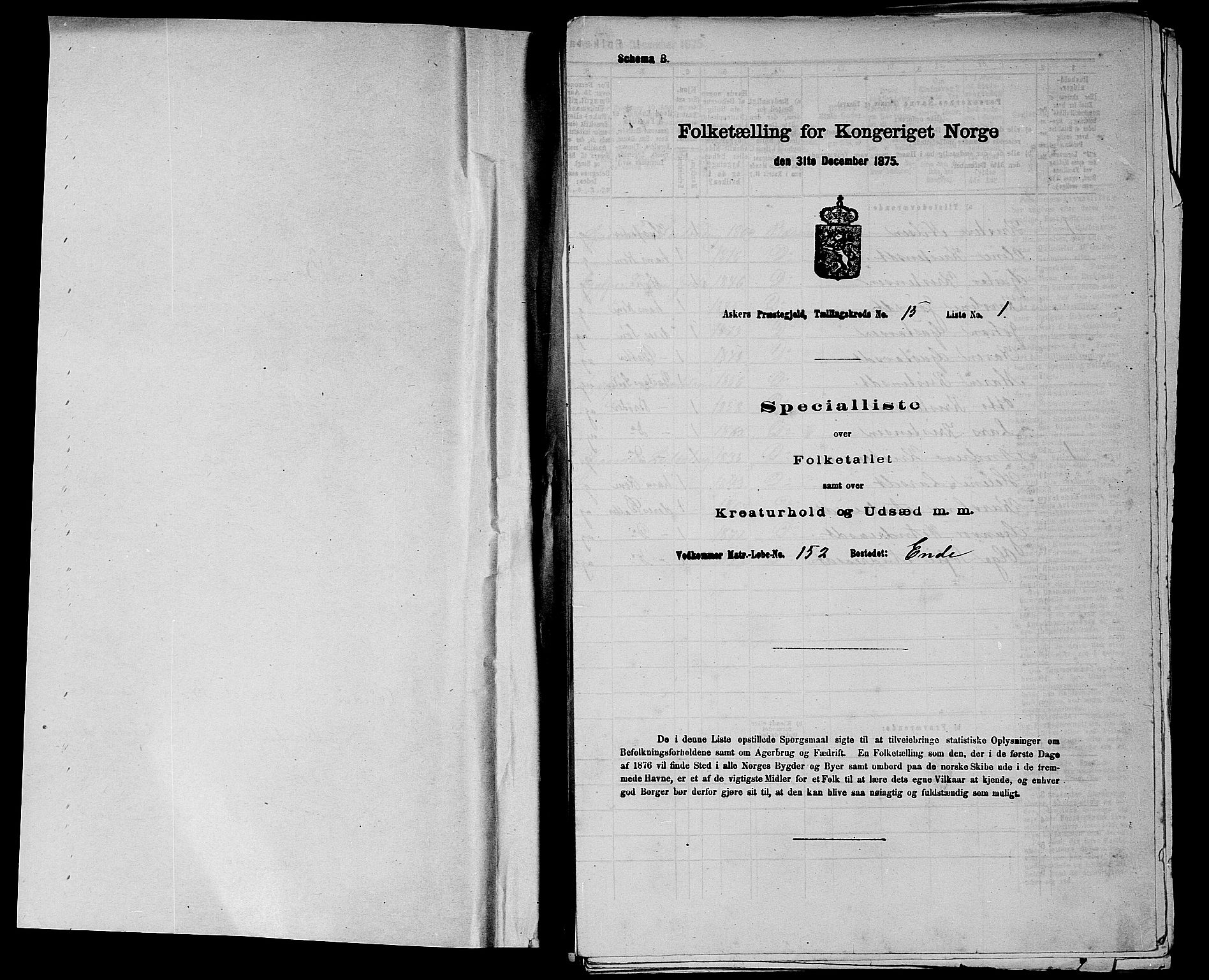 RA, 1875 census for 0220P Asker, 1875, p. 2628