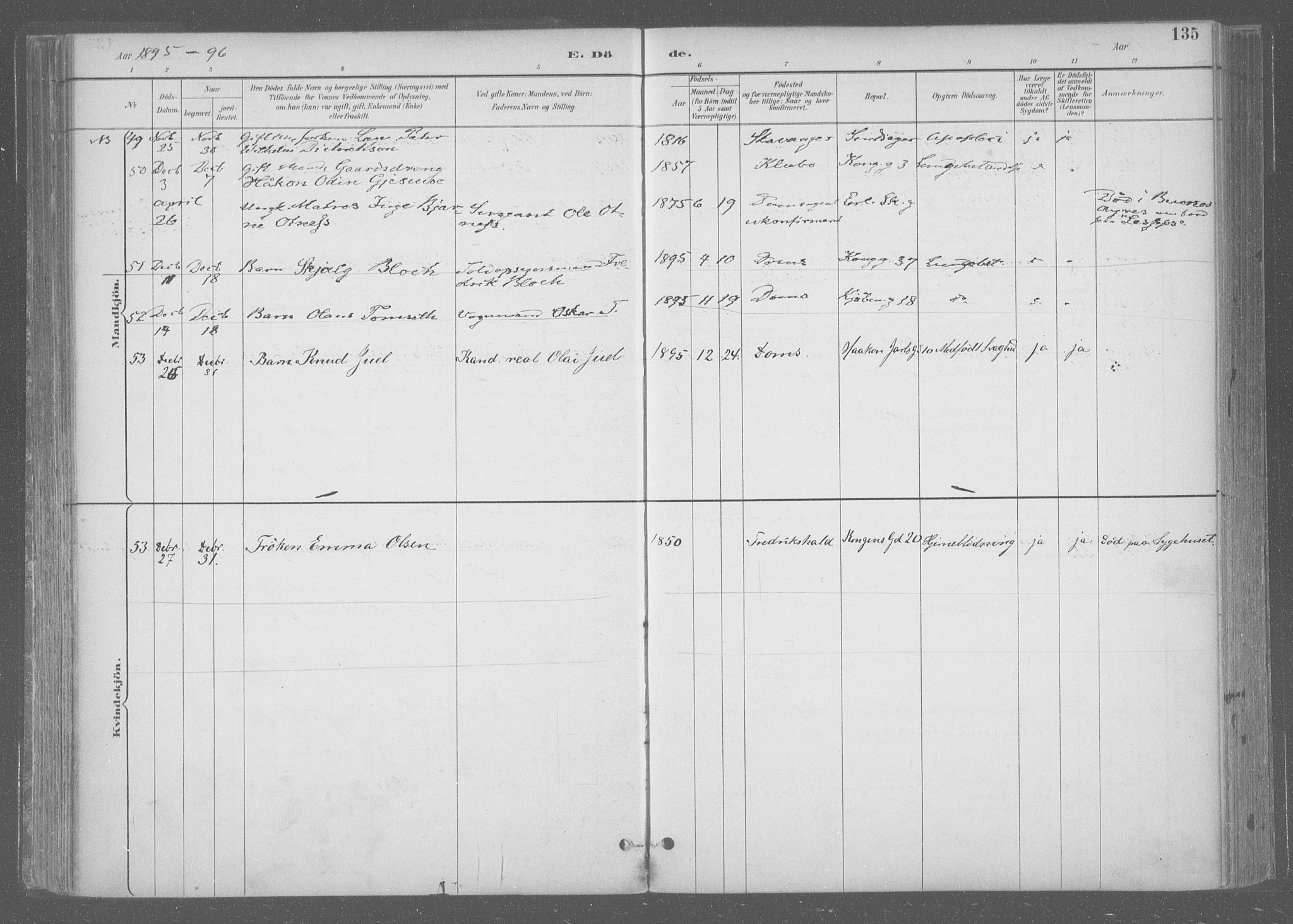 Ministerialprotokoller, klokkerbøker og fødselsregistre - Sør-Trøndelag, SAT/A-1456/601/L0064: Parish register (official) no. 601A31, 1891-1911, p. 135