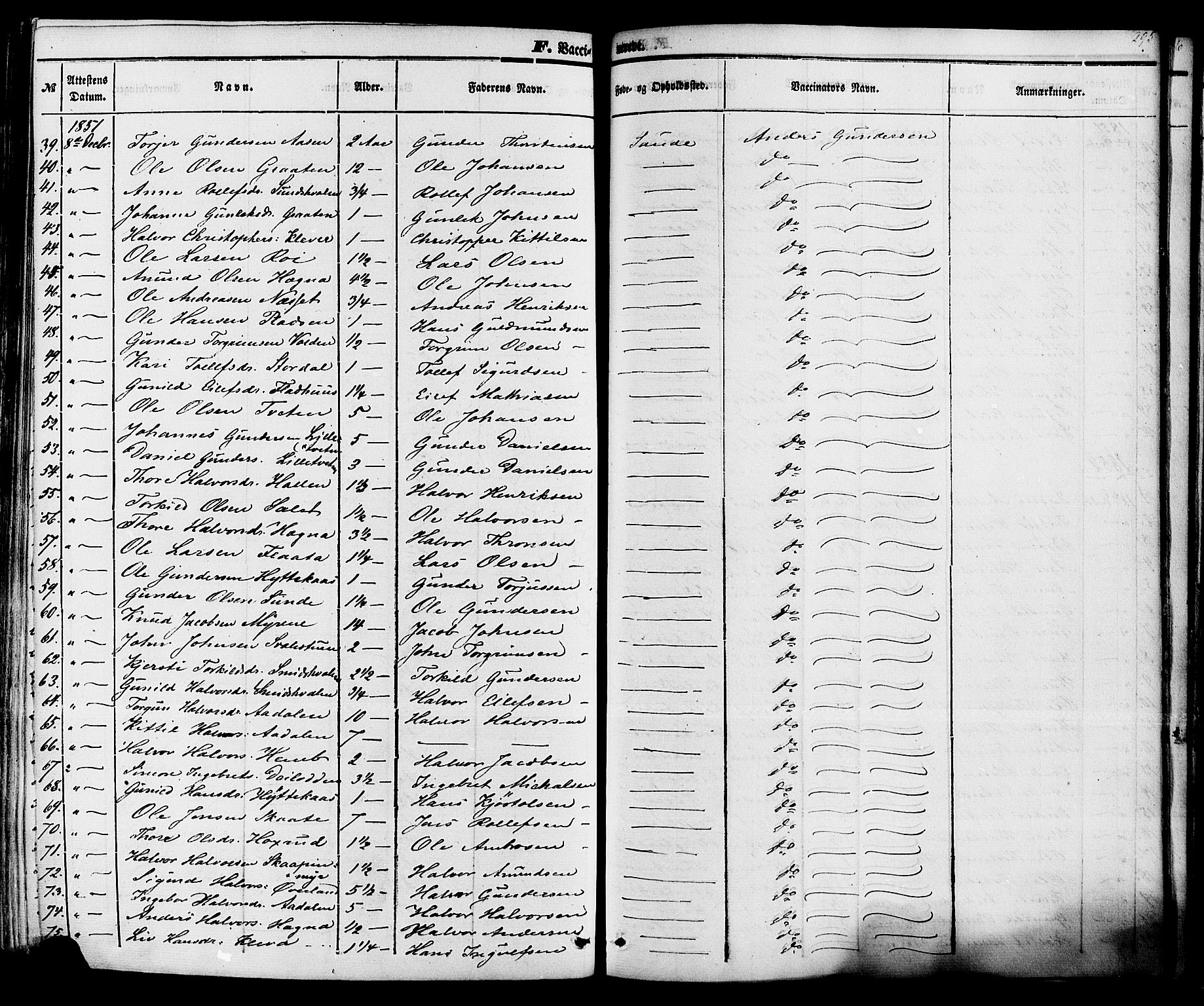 Sauherad kirkebøker, AV/SAKO-A-298/F/Fa/L0007: Parish register (official) no. I 7, 1851-1873, p. 295