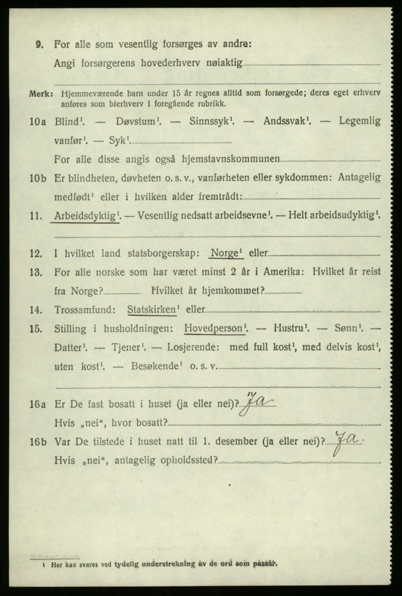 SAB, 1920 census for Bremanger, 1920, p. 5007