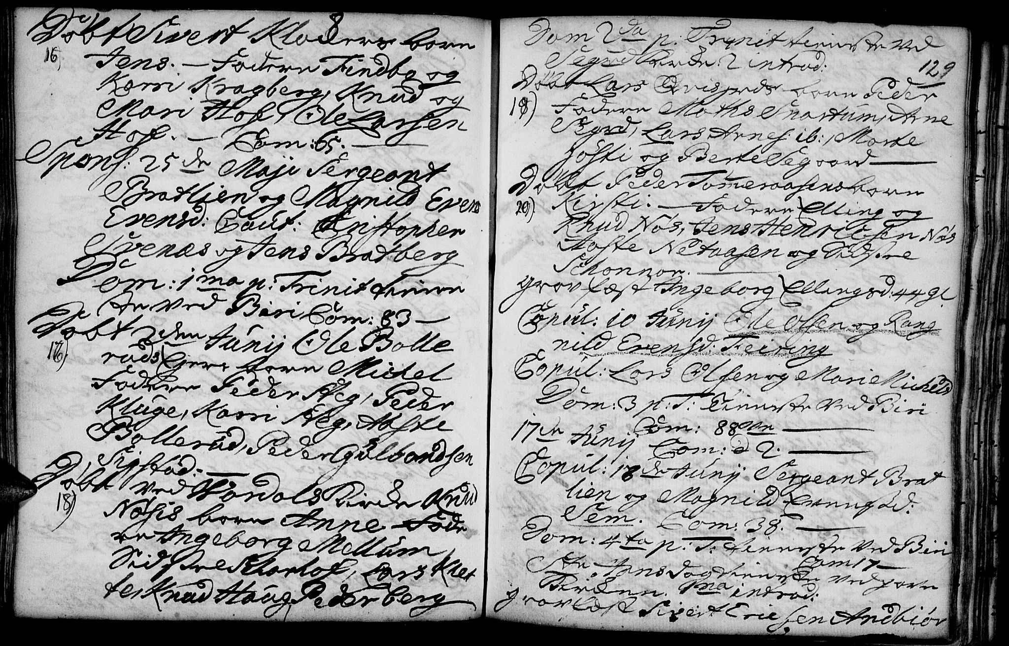 Biri prestekontor, AV/SAH-PREST-096/H/Ha/Haa/L0001: Parish register (official) no. 1, 1730-1754, p. 129