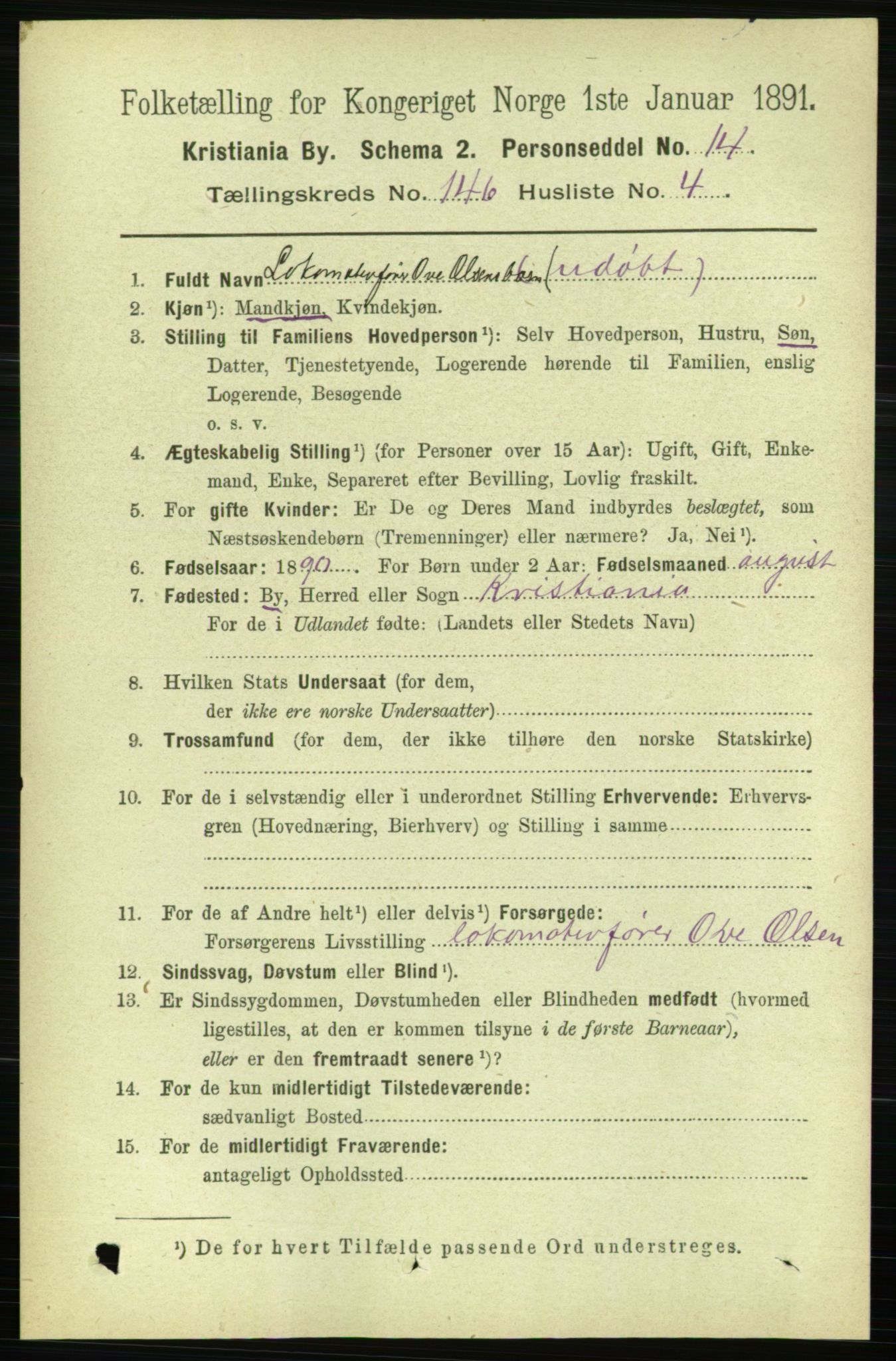 RA, 1891 census for 0301 Kristiania, 1891, p. 80709