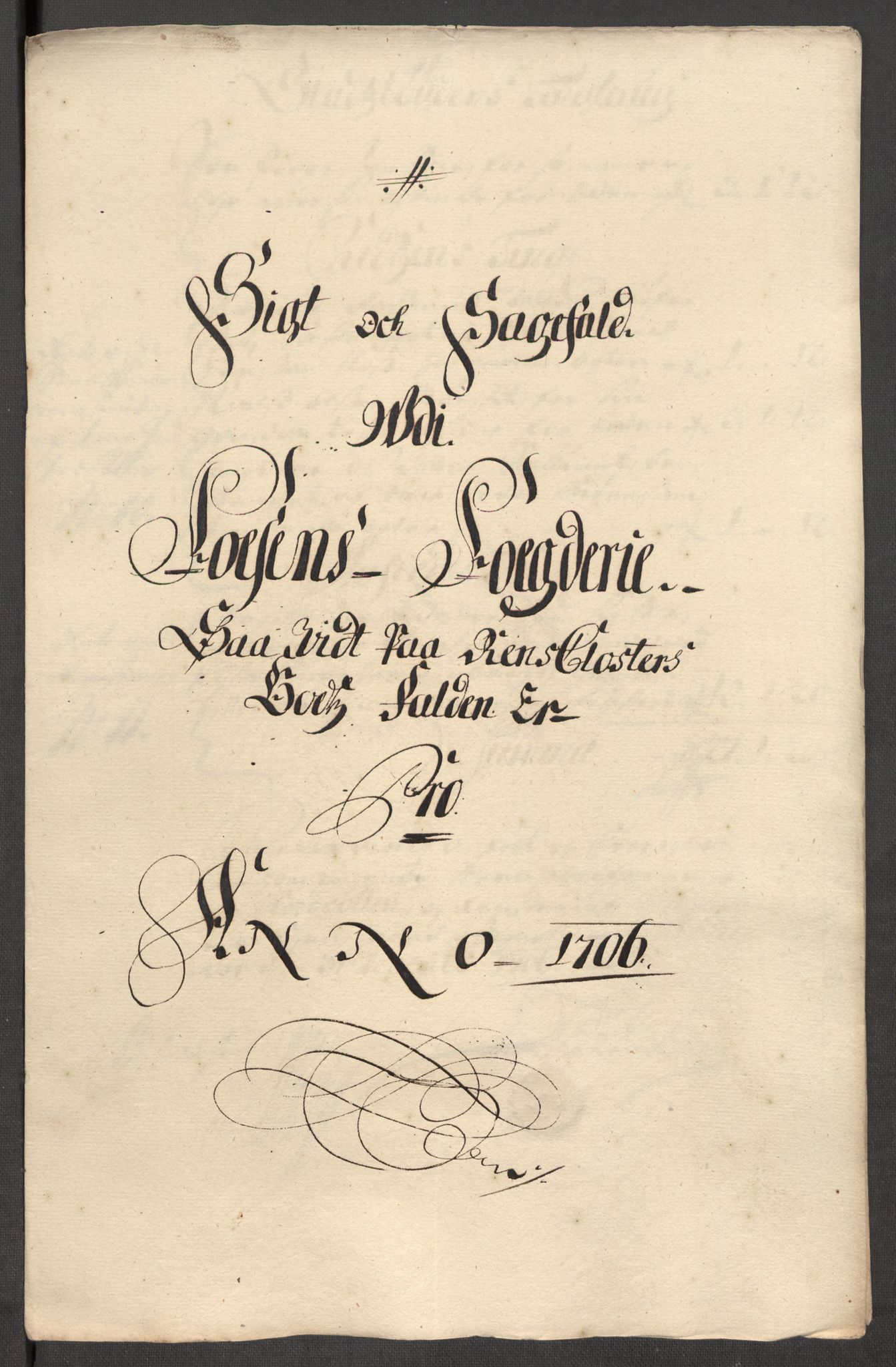 Rentekammeret inntil 1814, Reviderte regnskaper, Fogderegnskap, AV/RA-EA-4092/R57/L3857: Fogderegnskap Fosen, 1706-1707, p. 128