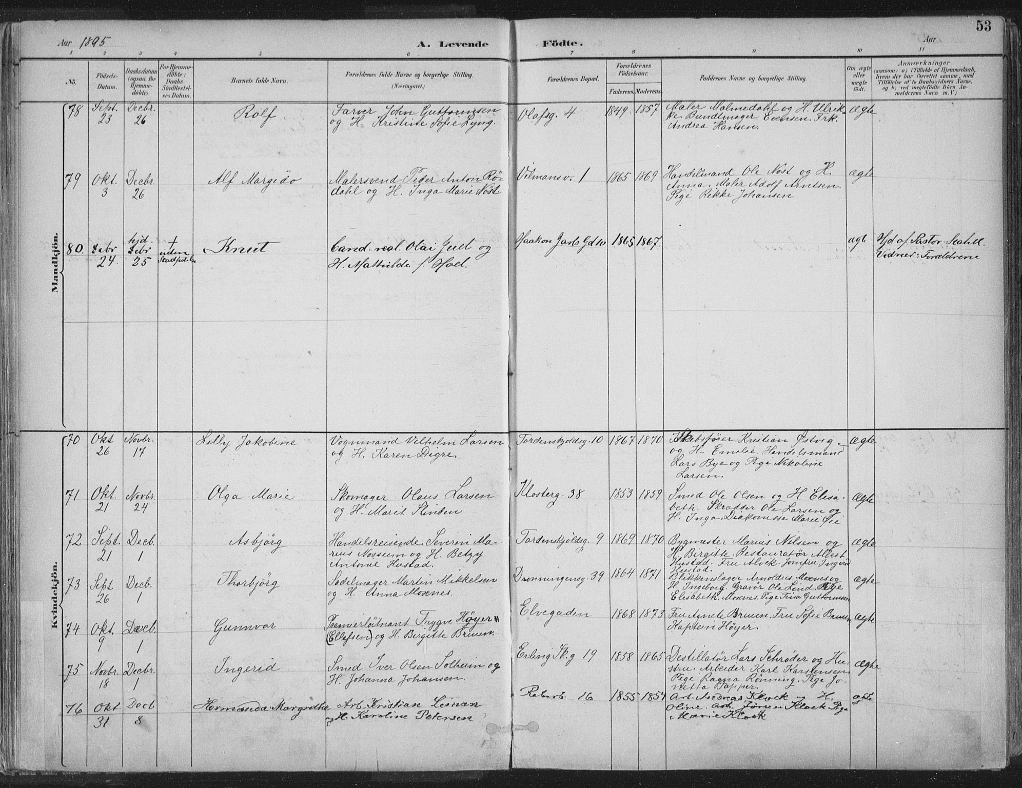 Ministerialprotokoller, klokkerbøker og fødselsregistre - Sør-Trøndelag, AV/SAT-A-1456/601/L0062: Parish register (official) no. 601A30, 1891-1911, p. 53