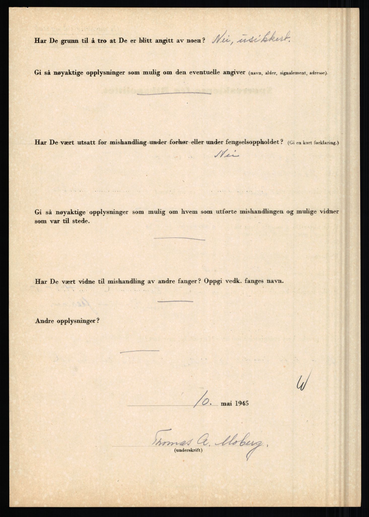 Rikspolitisjefen, AV/RA-S-1560/L/L0011: Lucassen, Oscar Fredrik - Moen, Olav, 1940-1945, p. 1069