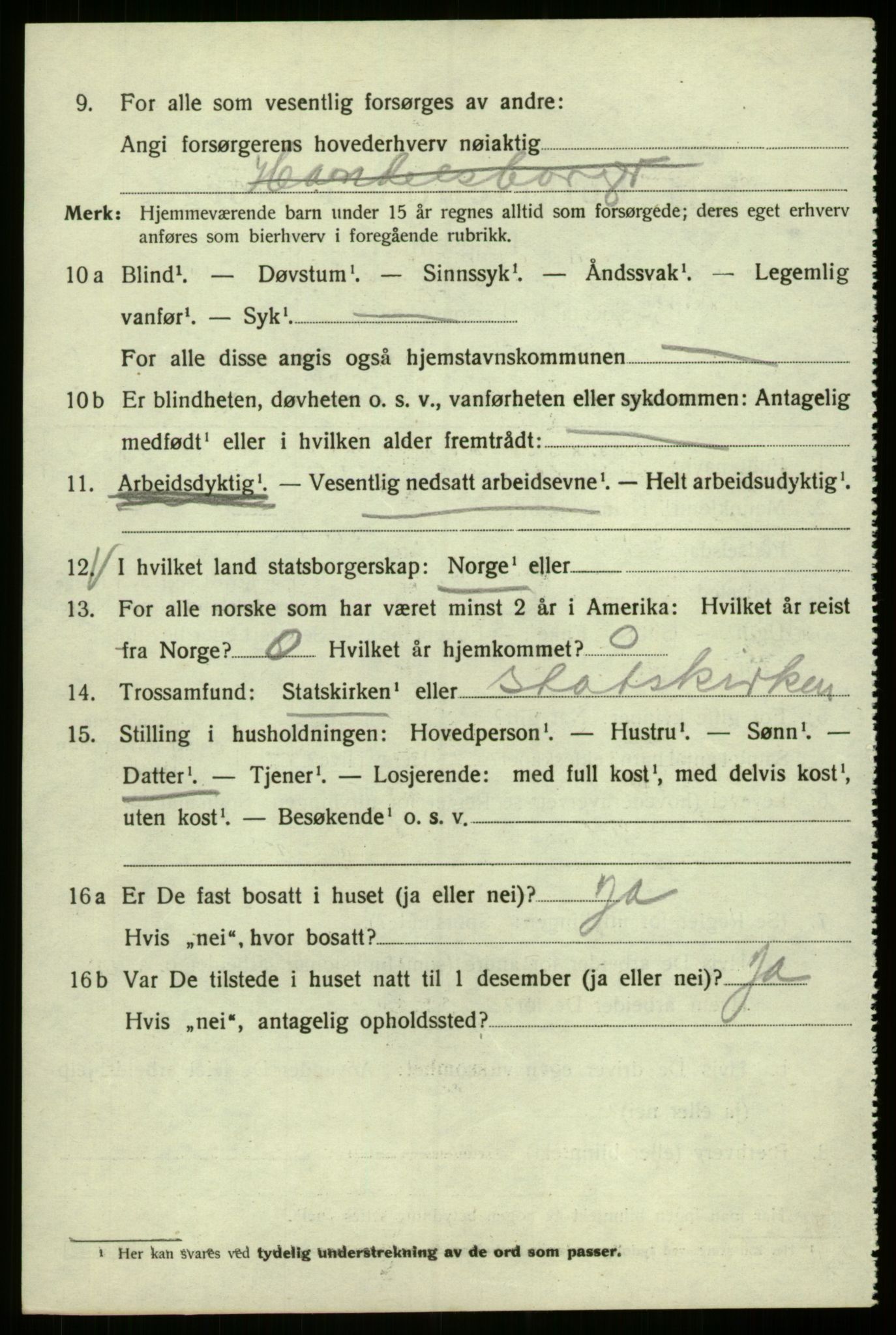 SAB, 1920 census for Bergen, 1920, p. 123702