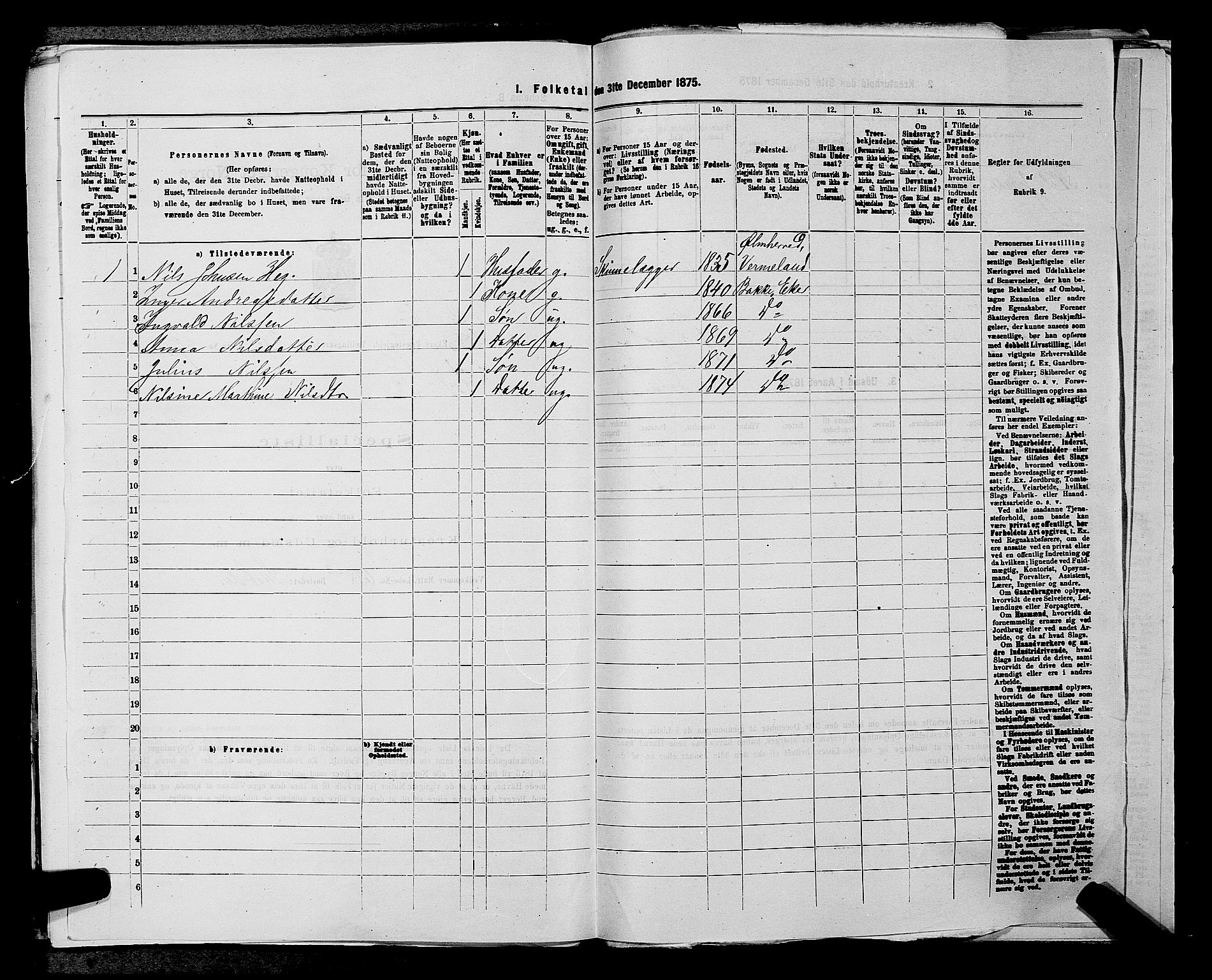 SAKO, 1875 census for 0624P Eiker, 1875, p. 4590