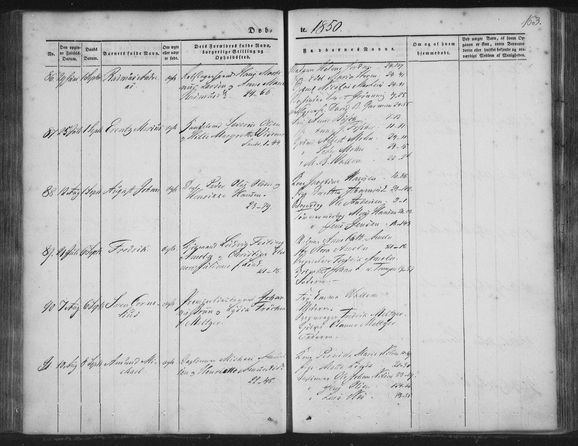 Korskirken sokneprestembete, SAB/A-76101/H/Haa/L0016: Parish register (official) no. B 2, 1841-1851, p. 163