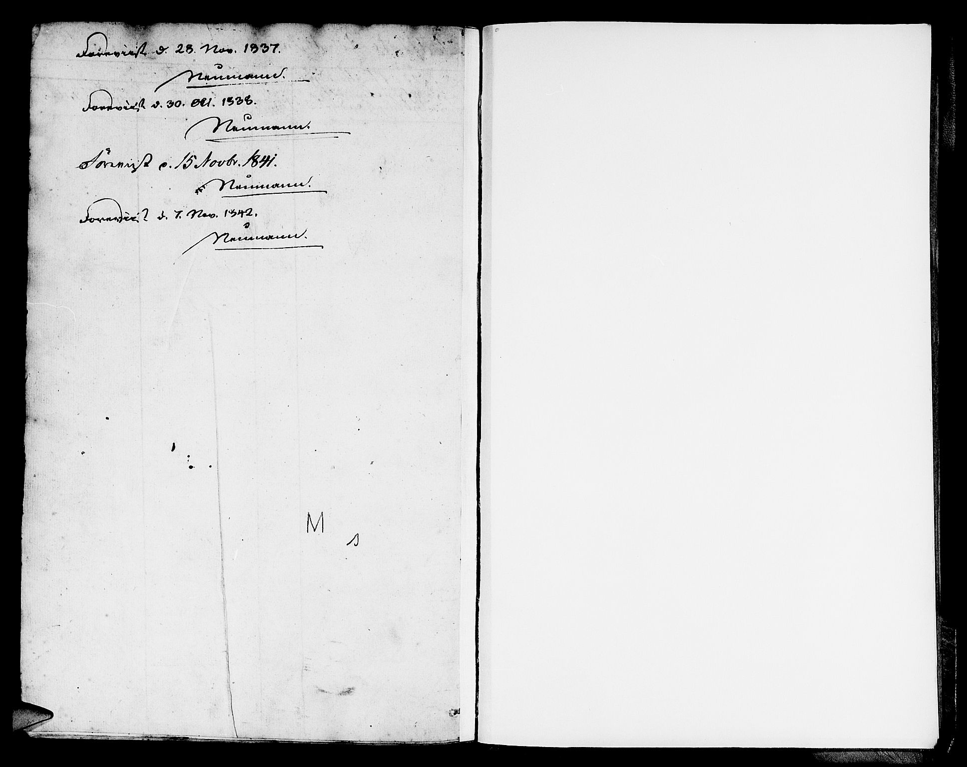 Domkirken sokneprestembete, SAB/A-74801/H/Hab/L0037: Parish register (copy) no. E 1, 1836-1848