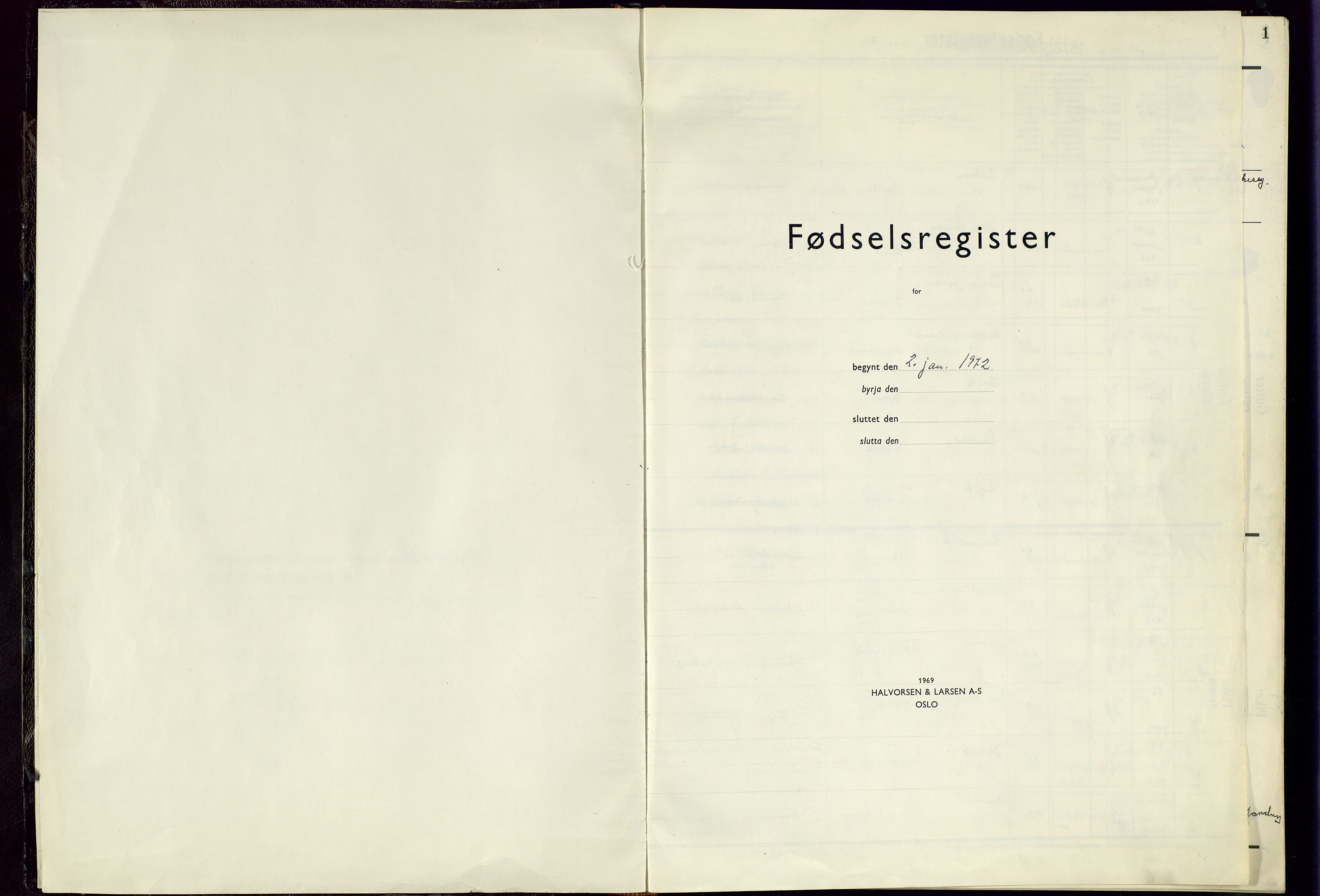 Domkirken sokneprestkontor, SAST/A-101812/002/A/L0015: Birth register no. 15, 1972-1982