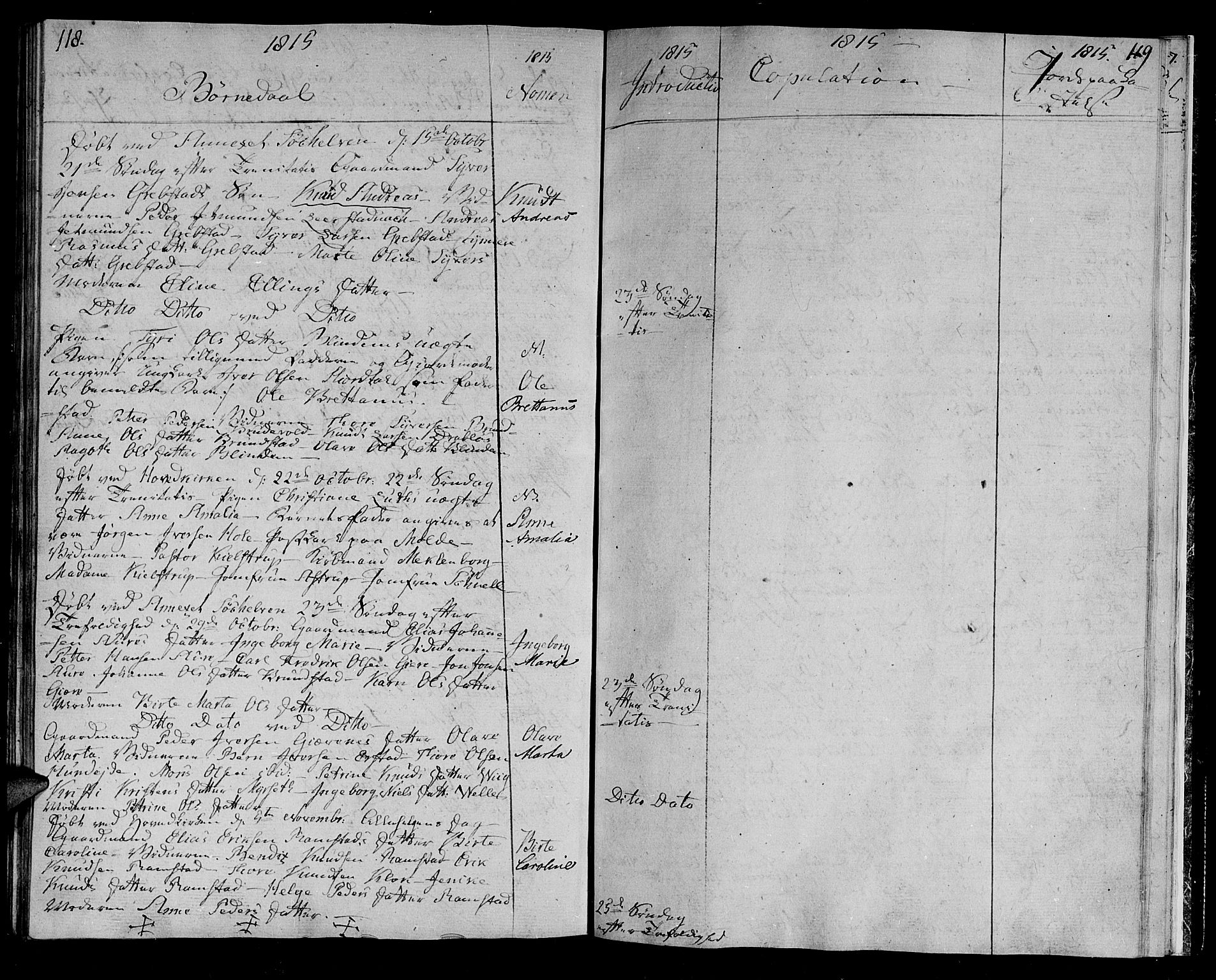 Ministerialprotokoller, klokkerbøker og fødselsregistre - Møre og Romsdal, AV/SAT-A-1454/522/L0309: Parish register (official) no. 522A04, 1810-1816, p. 118-119